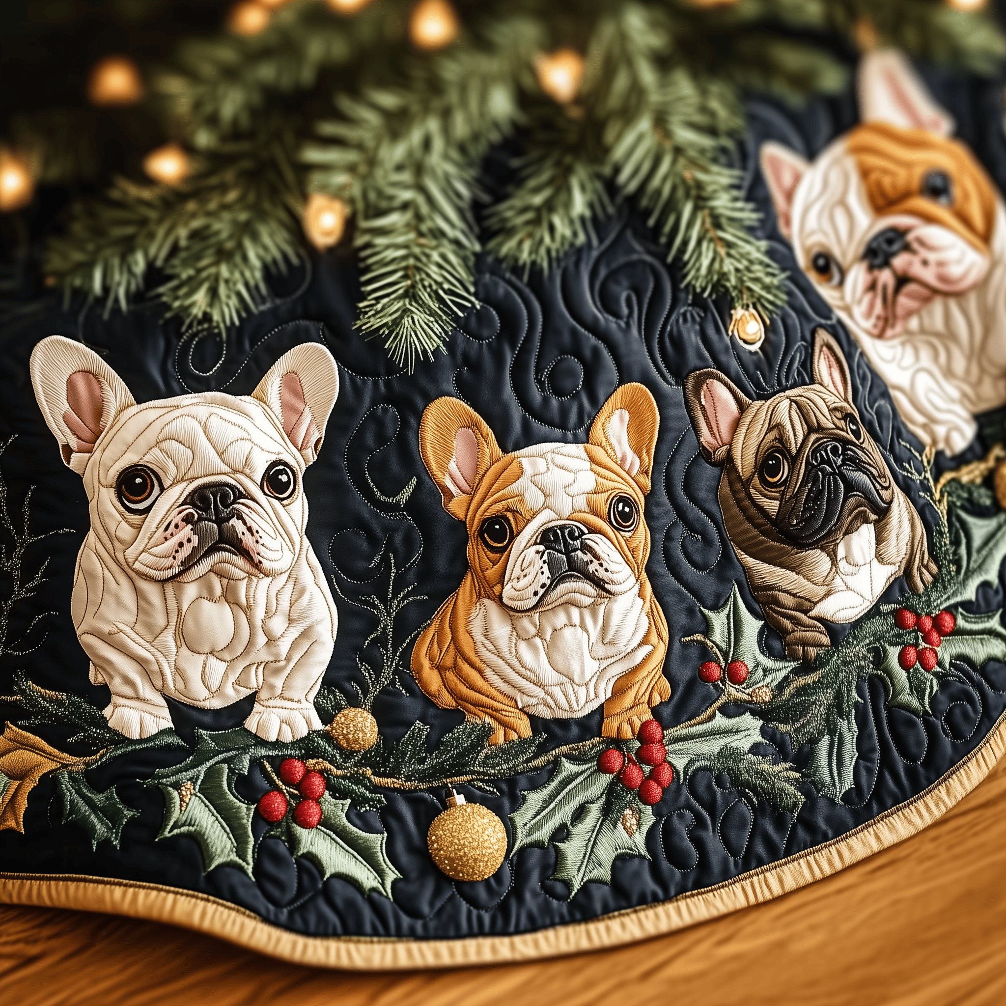 Festive Bulldog Quilted Tree Skirt Celebrate Every Detail with a Safe and Stylish Tree Skirt Festive Bulldog Quilted Tree Skirt Celebrate Every Detail with a Safe and Stylish Tree Skirt