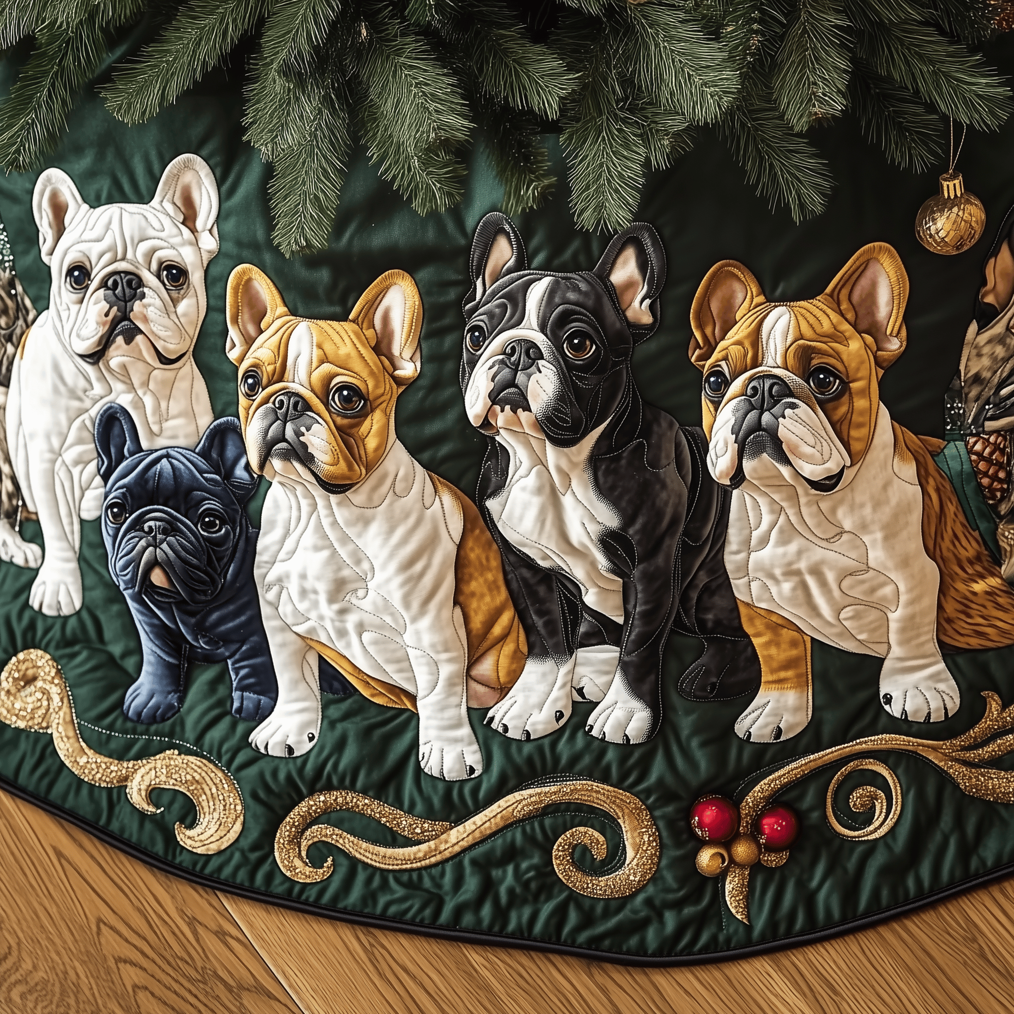 Festive Bulldog Quilted Tree Skirt Celebrate Without Limits with a Durable Tree Skirt Festive Bulldog Quilted Tree Skirt Celebrate Without Limits with a Durable Tree Skirt