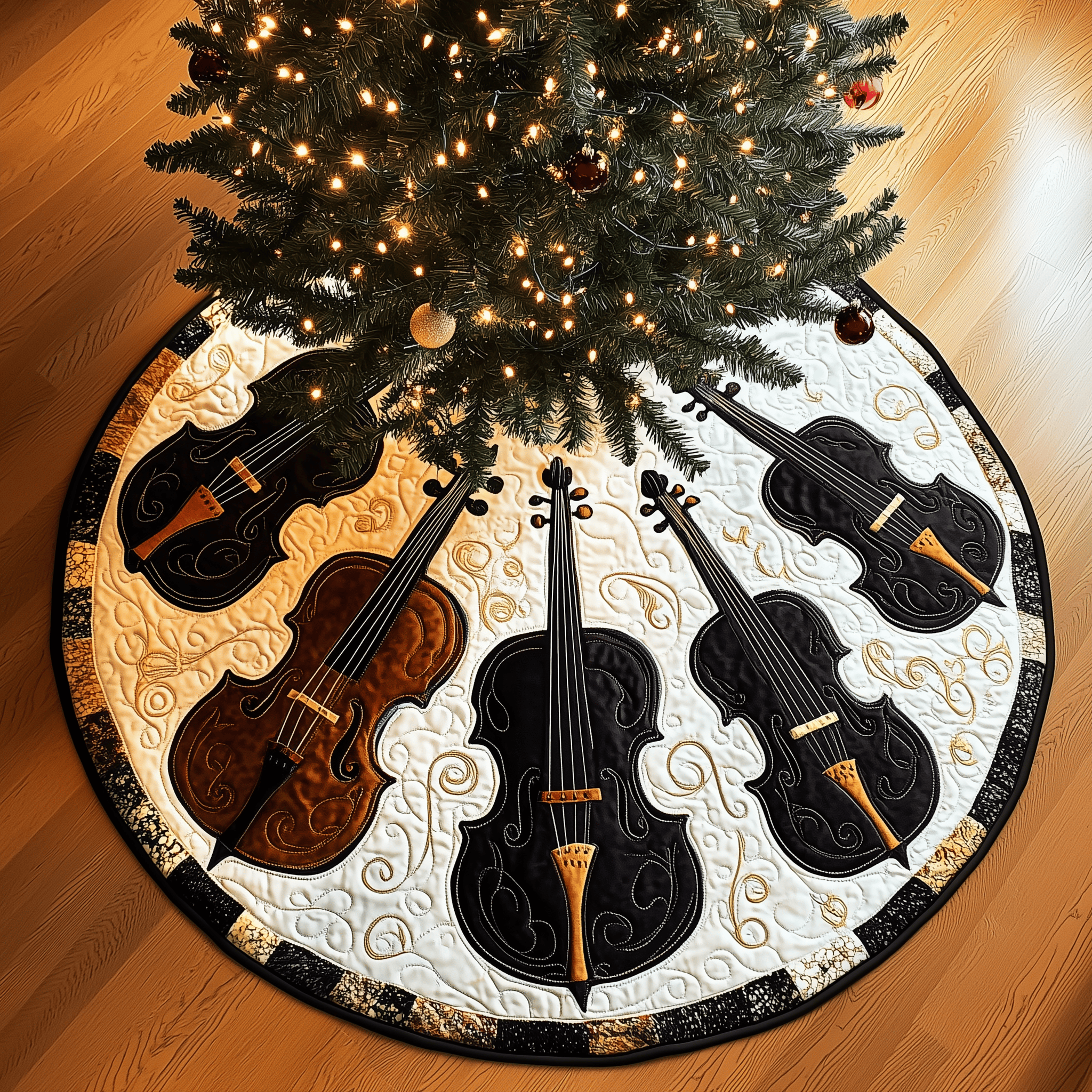 Festive Cello Quilted Tree Skirt Celebrate Every Step of the Season with the Right Tree Skirt Festive Cello Quilted Tree Skirt Celebrate Every Step of the Season with the Right Tree Skirt