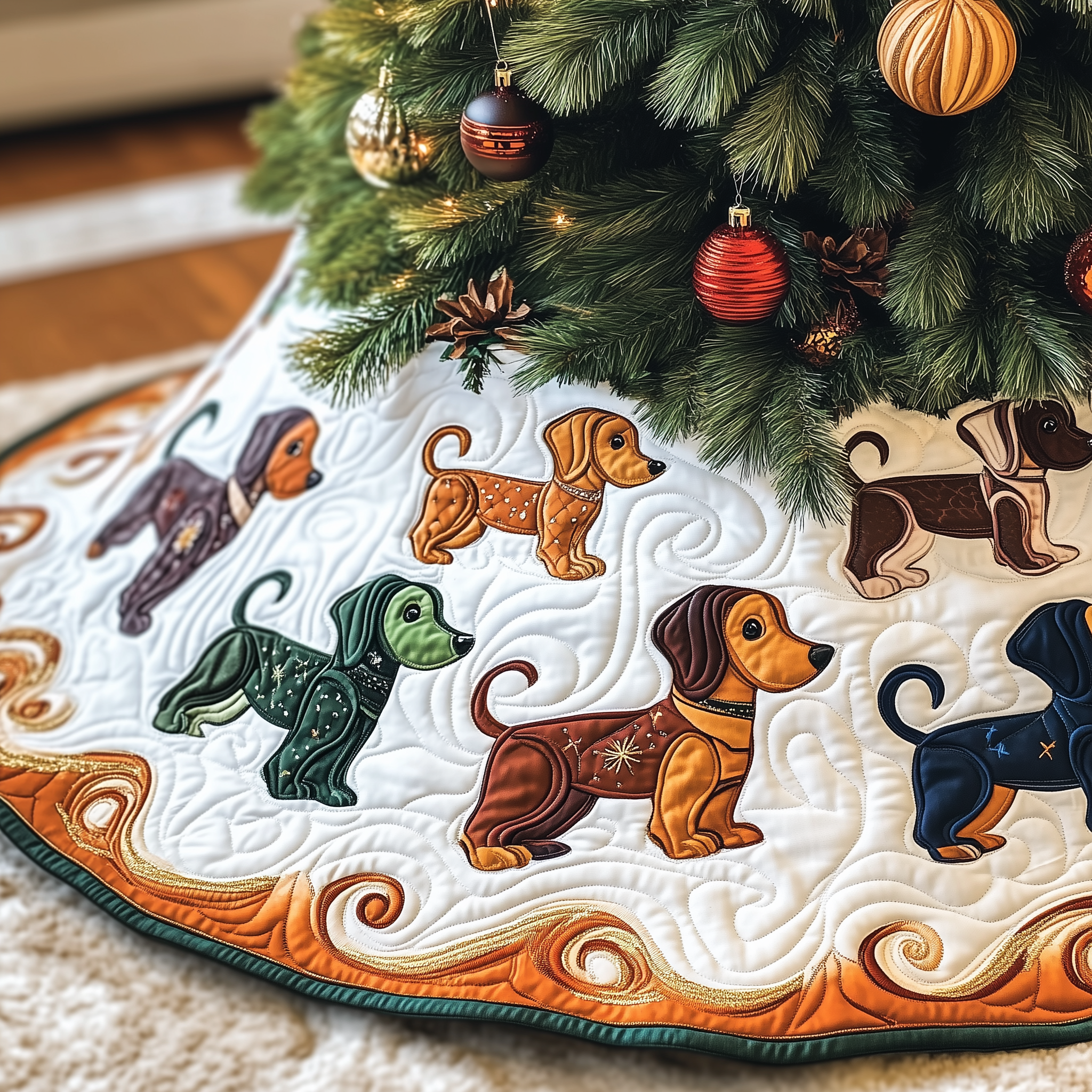 Festive Dachshund Quilted Tree Skirt Celebrate Love and Style with a Thoughtful Tree Skirt Festive Dachshund Quilted Tree Skirt Celebrate Love and Style with a Thoughtful Tree Skirt