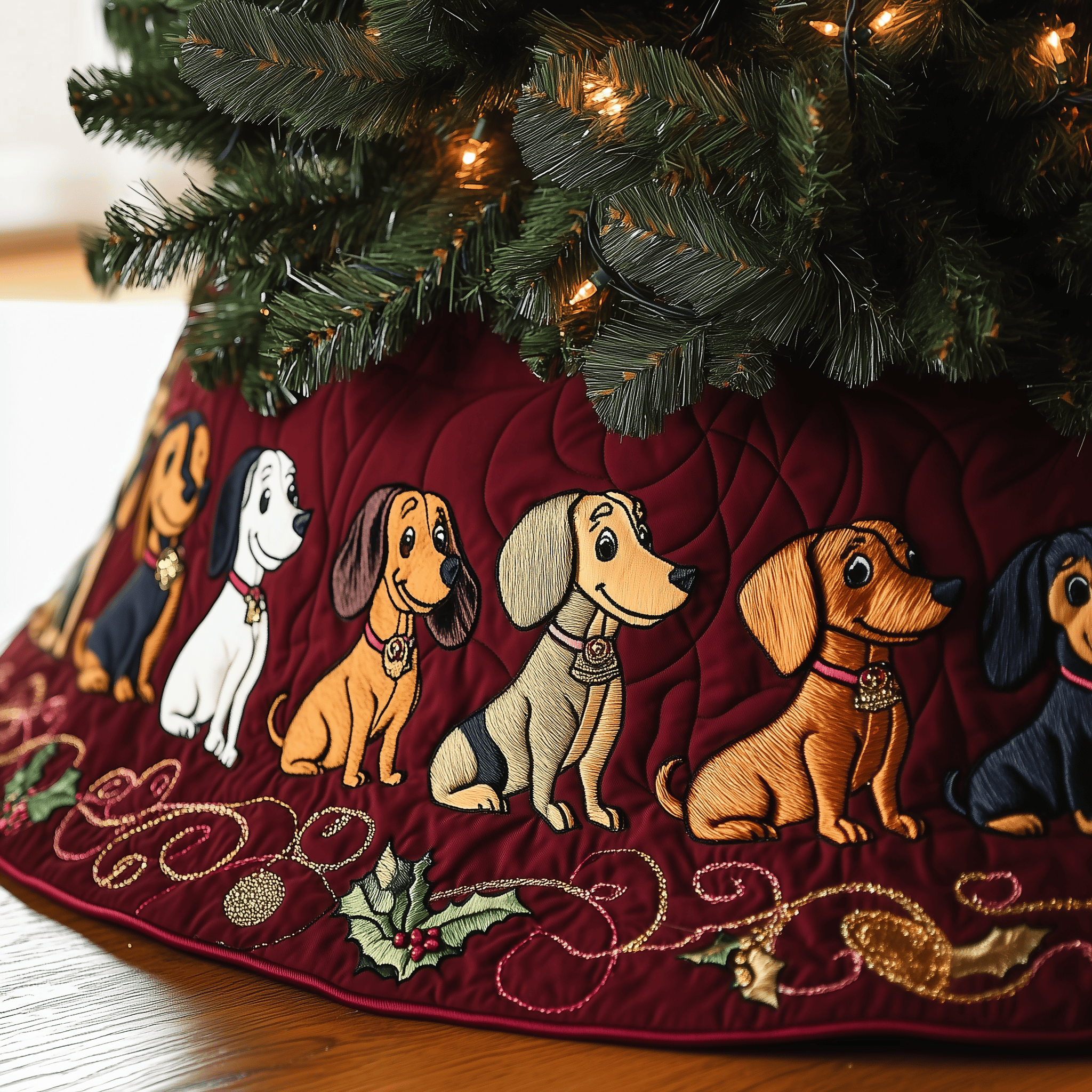 Festive Dachshund Quilted Tree Skirt Feel the Spirit of the Holidays with a Trusted Tree Skirt Festive Dachshund Quilted Tree Skirt Feel the Spirit of the Holidays with a Trusted Tree Skirt