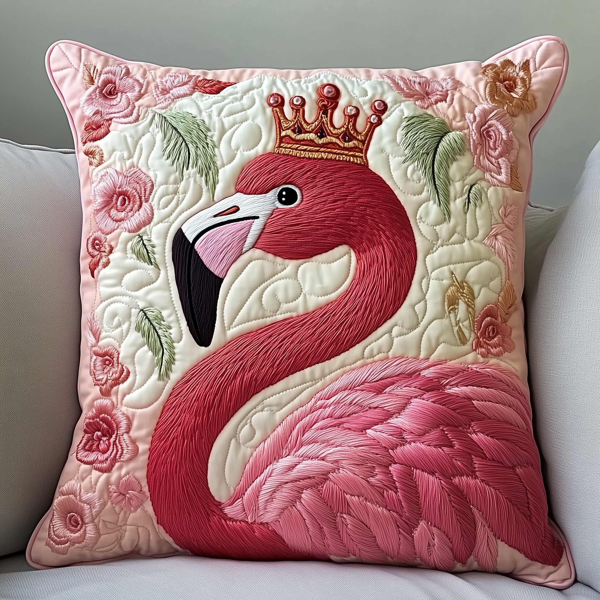 Festive Flamingo Quilted Pillow Case Relax in Style with UltraSoft Pillow Cases Festive Flamingo Quilted Pillow Case Relax in Style with UltraSoft Pillow Cases