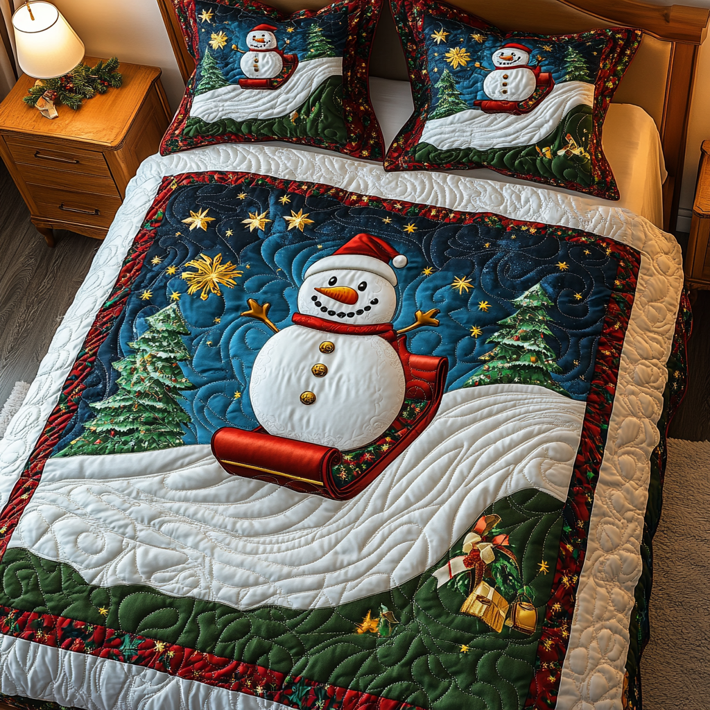 Festive Frost Quilted Bedding Set Family Xmas Gift Ideas Festive Frost Quilted Bedding Set Family Xmas Gift Ideas