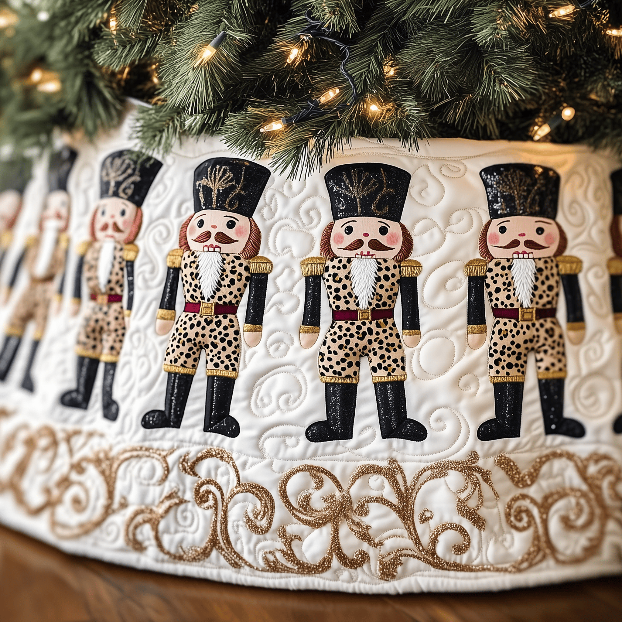 Festive Leopard Nutcracker Quilted Tree Skirt Celebrate the Holidays the Right Way with a Perfect Tree Skirt Festive Leopard Nutcracker Quilted Tree Skirt Celebrate the Holidays the Right Way with a Perfect Tree Skirt