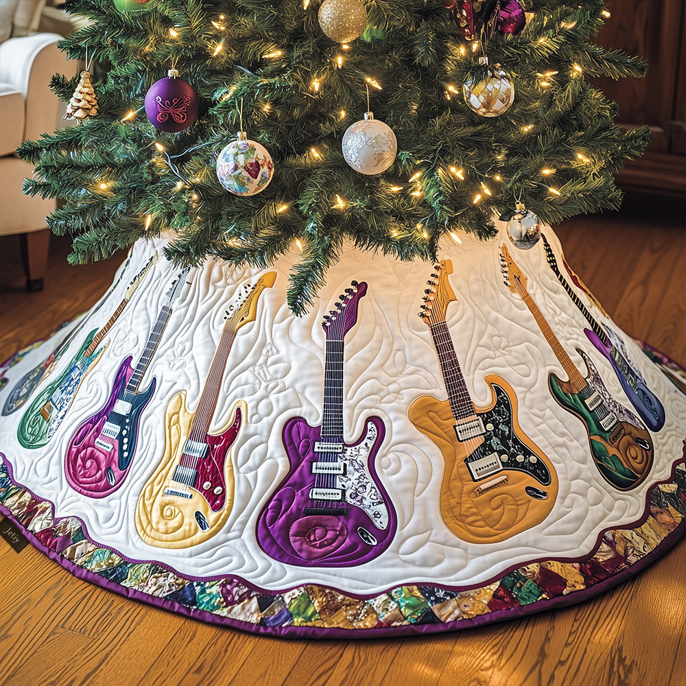 Festive Purple Guitars Quilted Tree Skirt Celebrate Fully Present with a Safe and Stylish Skirt Festive Purple Guitars Quilted Tree Skirt Celebrate Fully Present with a Safe and Stylish Skirt