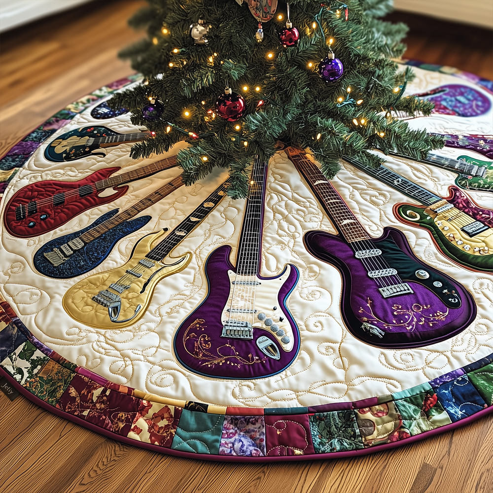 Festive Purple Guitars Quilted Tree Skirt Celebrate Without Compromise Protect Floors in Style Festive Purple Guitars Quilted Tree Skirt Celebrate Without Compromise Protect Floors in Style