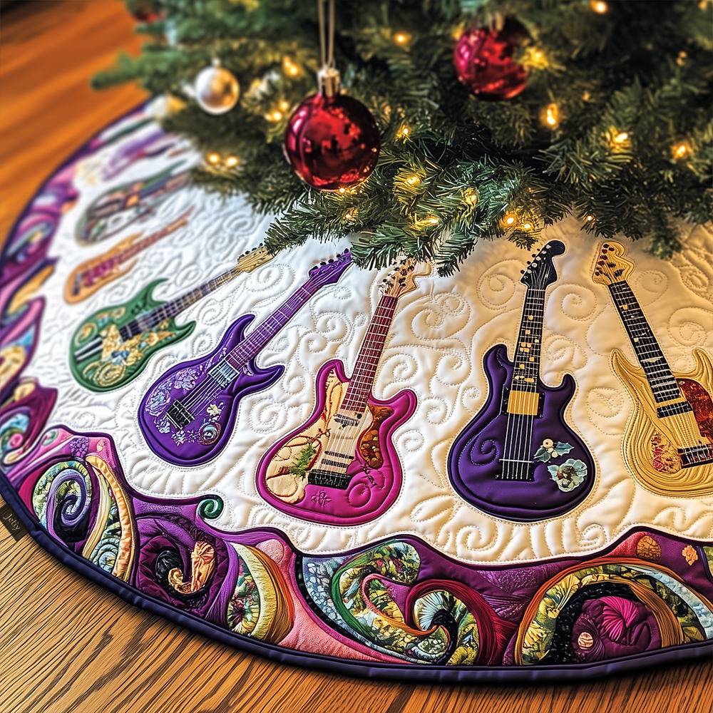 Festive Purple Guitars Quilted Tree Skirt Feel the Holidays Flow with a Trusted Tree Skirt Festive Purple Guitars Quilted Tree Skirt Feel the Holidays Flow with a Trusted Tree Skirt