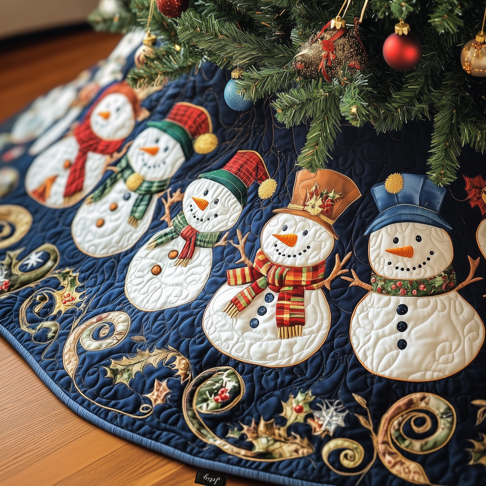 Festive Snowman Quilted Tree Skirt Feel the Peace of the Holidays with a Thoughtful Tree Skirt Festive Snowman Quilted Tree Skirt Feel the Peace of the Holidays with a Thoughtful Tree Skirt