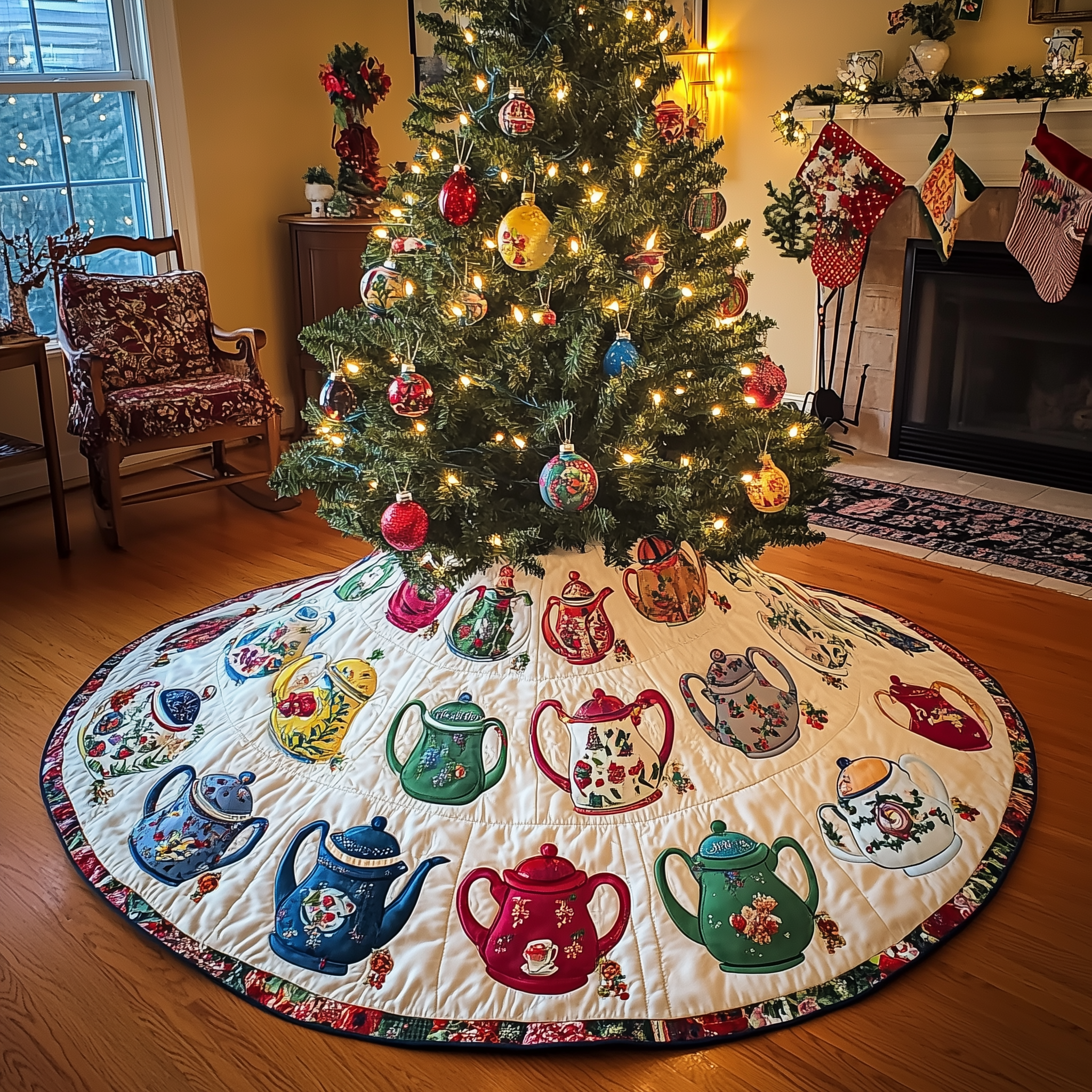 Festive Teapot Quilted Tree Skirt Relax and Let the Holidays Shine with a Trusted Tree Skirt Festive Teapot Quilted Tree Skirt Relax and Let the Holidays Shine with a Trusted Tree Skirt