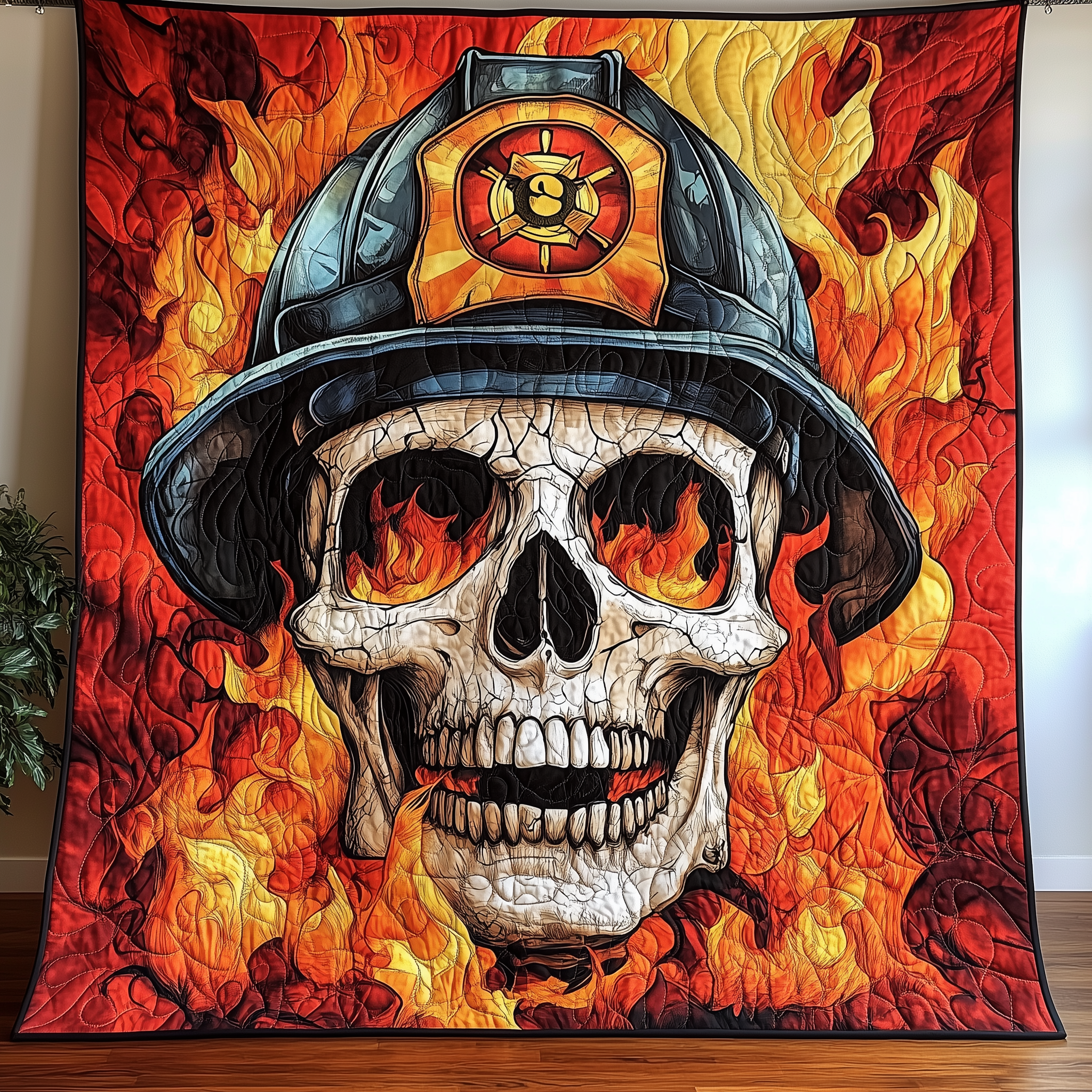 Firefighter Skull Quilted Blanket Enjoy Every Moment with a Blanket That Works Anywhere Firefighter Skull Quilted Blanket Enjoy Every Moment with a Blanket That Works Anywhere