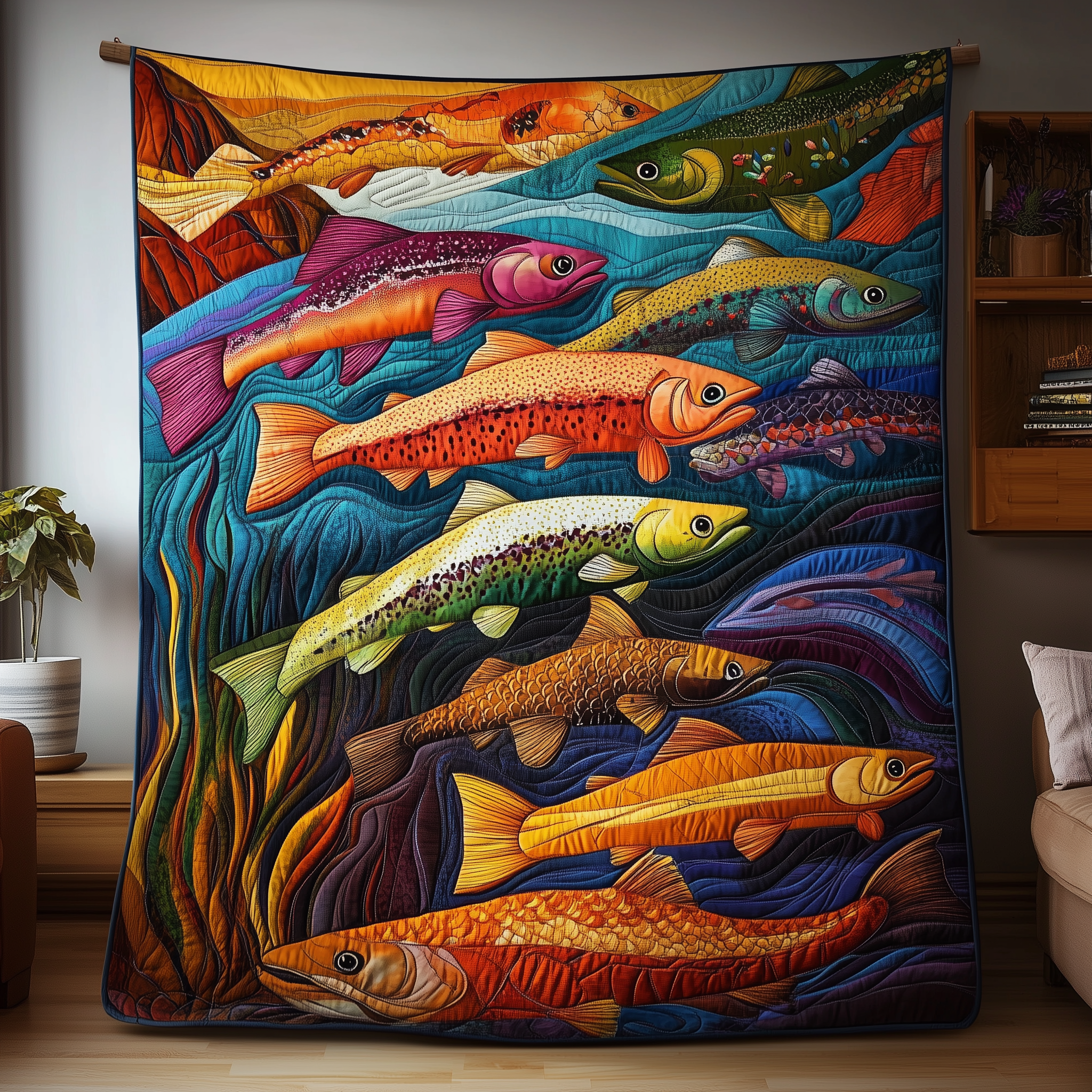 Fishing Quilted Blanket Feel At Ease with a Blanket That's Perfectly Practical Fishing Quilted Blanket Feel At Ease with a Blanket That's Perfectly Practical