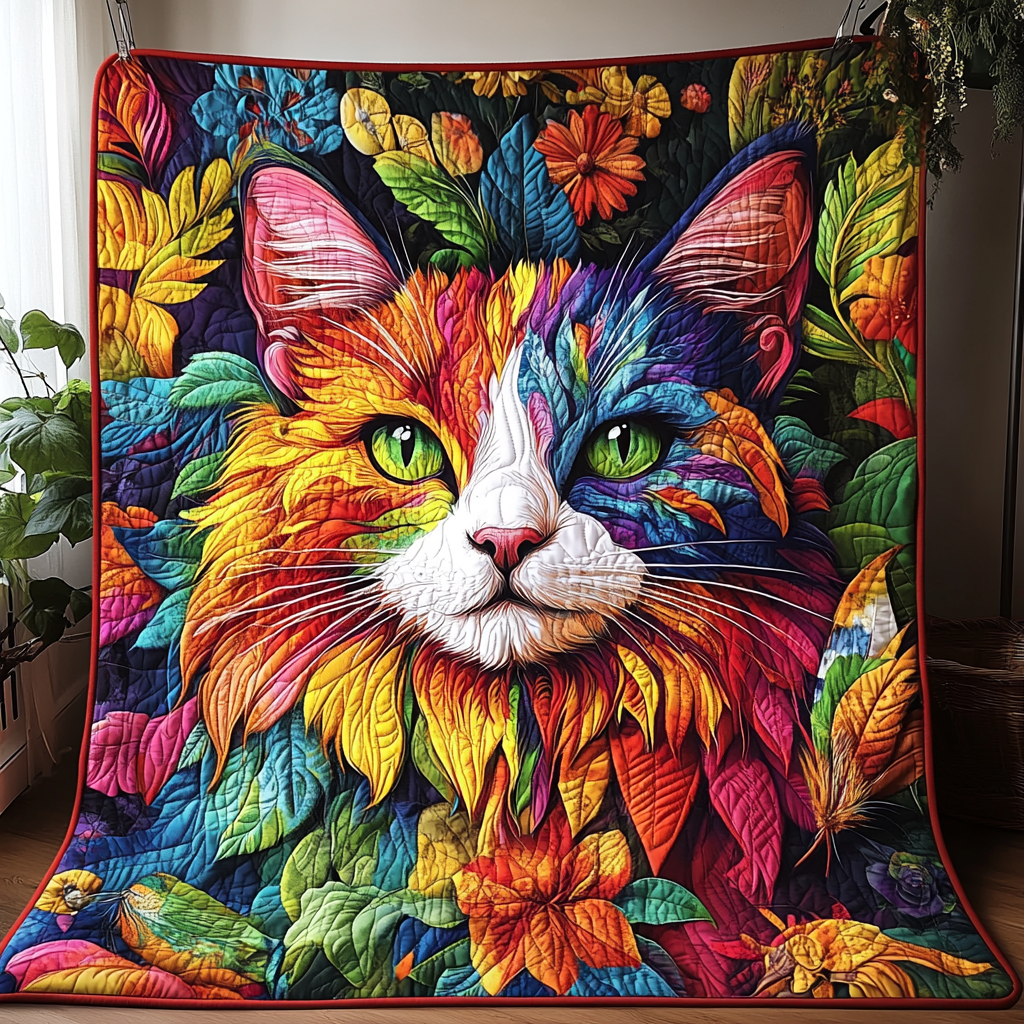 Floral Cat Quilted Blanket Feel Ready for Adventure with a Blanket That Travels Well Floral Cat Quilted Blanket Feel Ready for Adventure with a Blanket That Travels Well