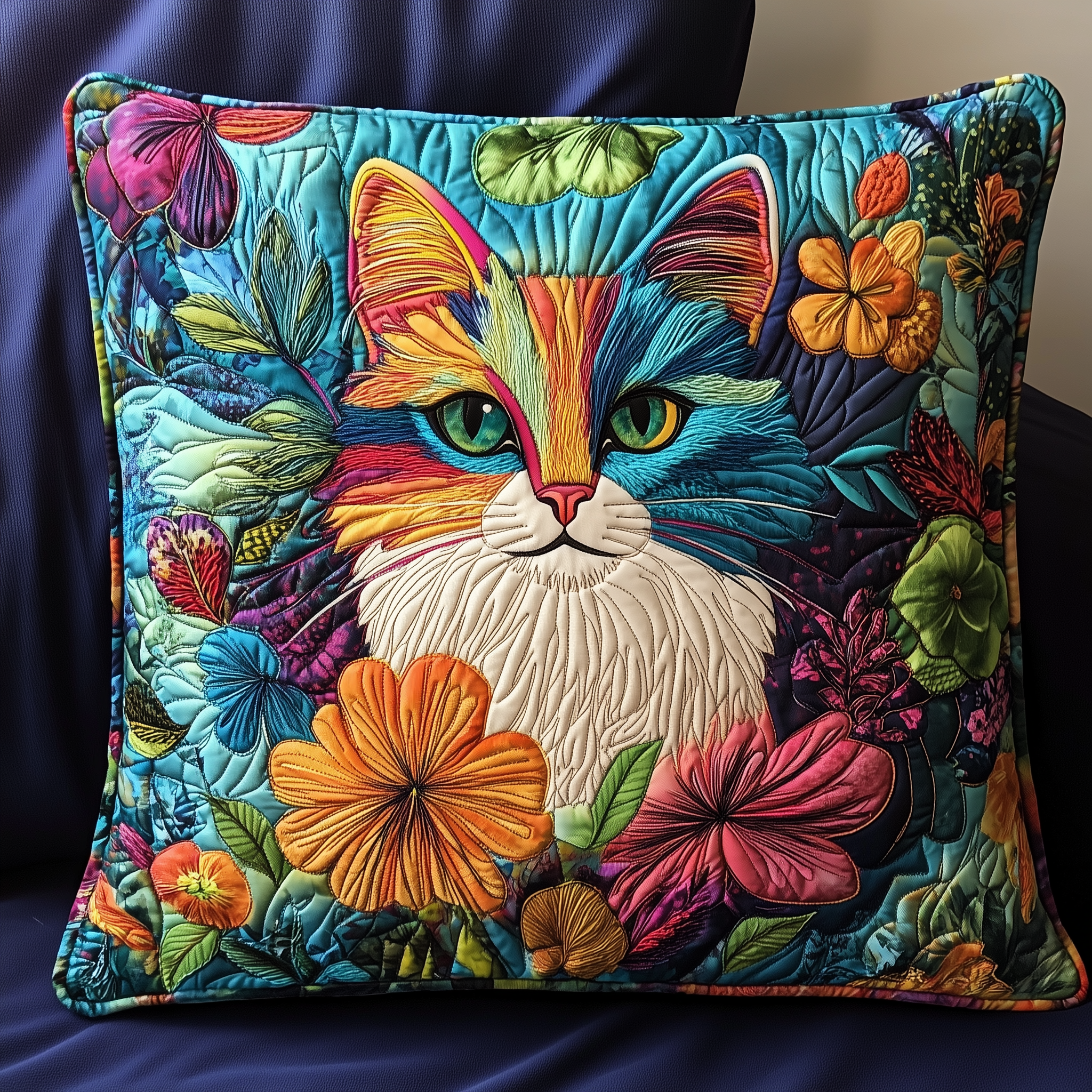 Floral Cat Quilted Pillow Case Experience the Ultimate Comfort with Exclusive Pillow Cases Floral Cat Quilted Pillow Case Experience the Ultimate Comfort with Exclusive Pillow Cases