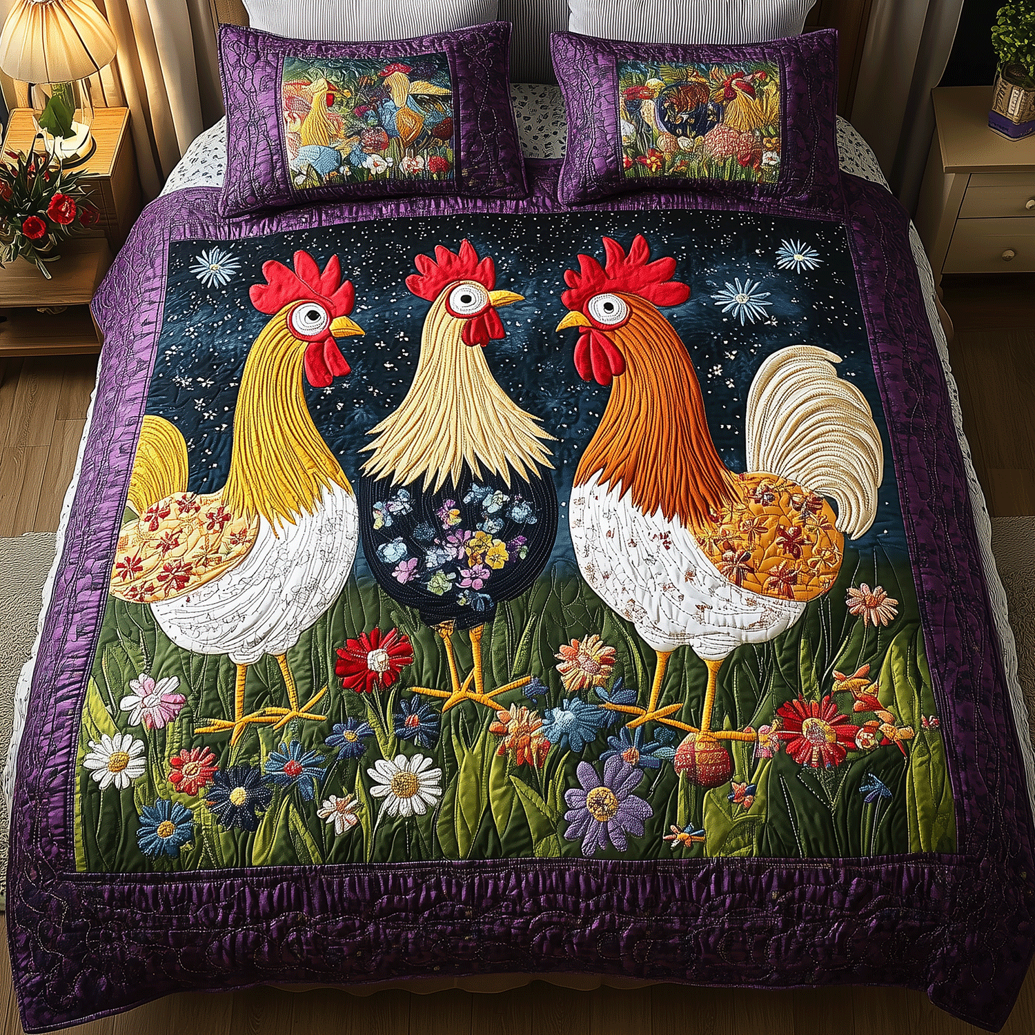 Floral Coop Quilted Bedding Set Cardinal Gifts For Christmas Floral Coop Quilted Bedding Set Cardinal Gifts For Christmas