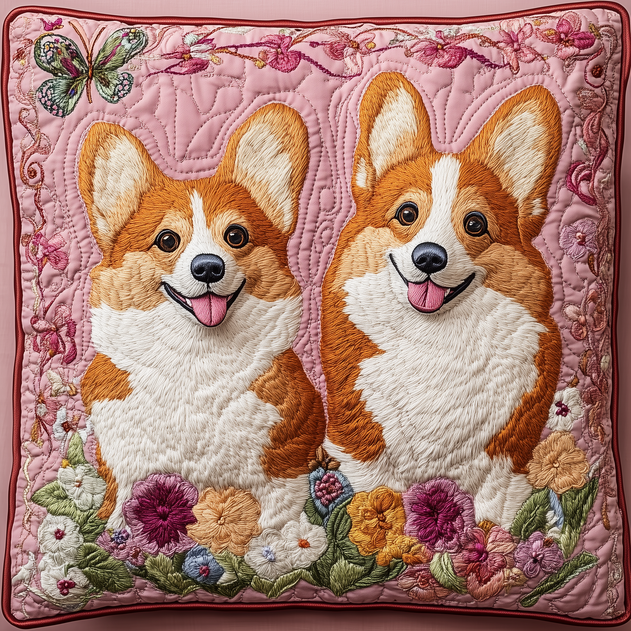 Floral Corgi Couple Quilted Pillow Case Relaxation Starts with a Pillow Case That Feels Right Floral Corgi Couple Quilted Pillow Case Relaxation Starts with a Pillow Case That Feels Right