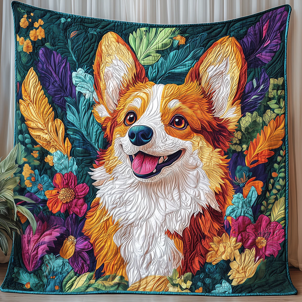 Floral Corgi Quilted Blanket Experience True Personal Comfort with Our Blanket Floral Corgi Quilted Blanket Experience True Personal Comfort with Our Blanket
