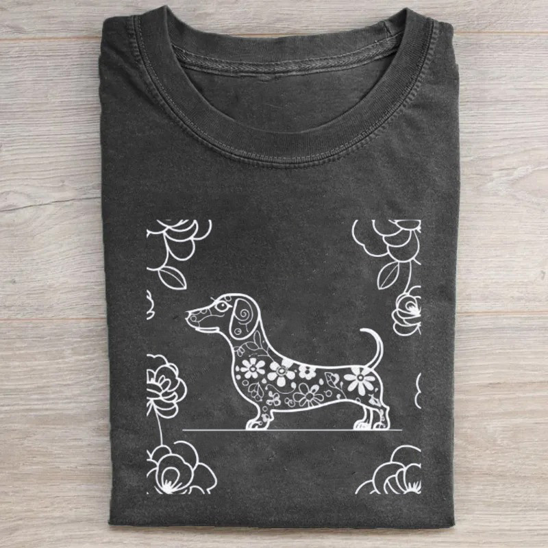 Floral Dachshund T-Shirt Doxie Lovers Cute Shirt Great Mother'S Day Gifts Floral Dachshund T-Shirt Doxie Lovers Cute Shirt Great Mother'S Day Gifts