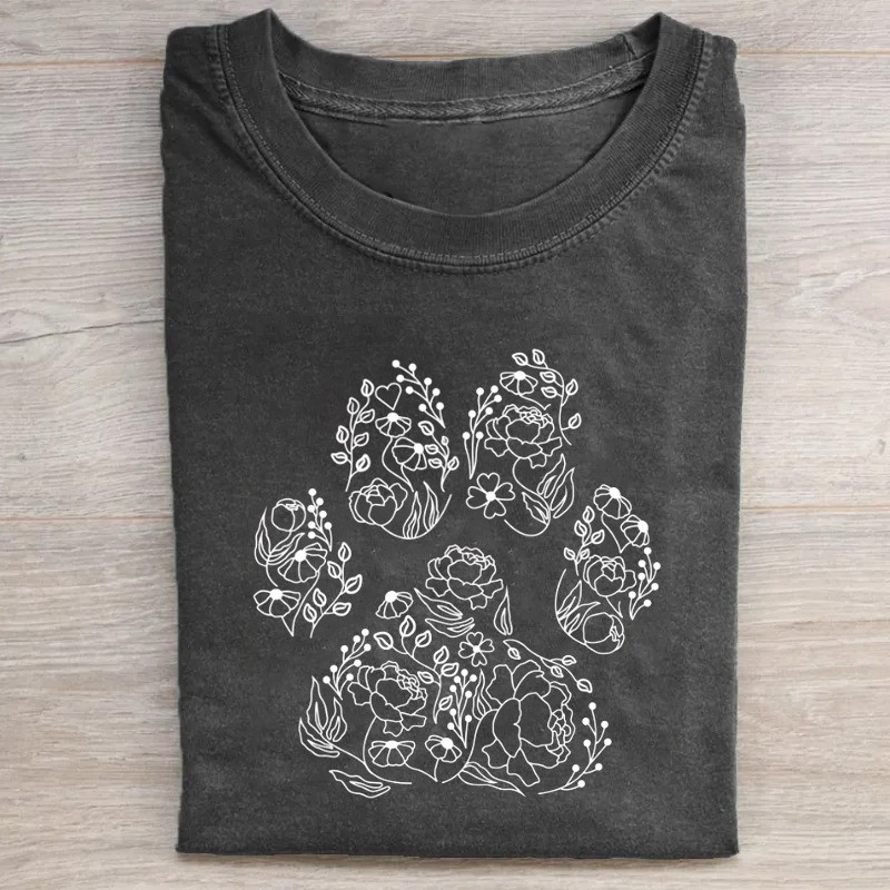 Floral Dog Paw T-Shirt Cute Dog Lovers Shirt Meaningful Gifts For Mom Floral Dog Paw T-Shirt Cute Dog Lovers Shirt Meaningful Gifts For Mom