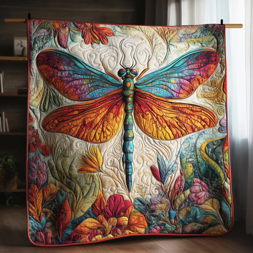 Floral Dragonfly Quilted Blanket Feel the Heart of Home with a Blanket That Embraces All Floral Dragonfly Quilted Blanket Feel the Heart of Home with a Blanket That Embraces All