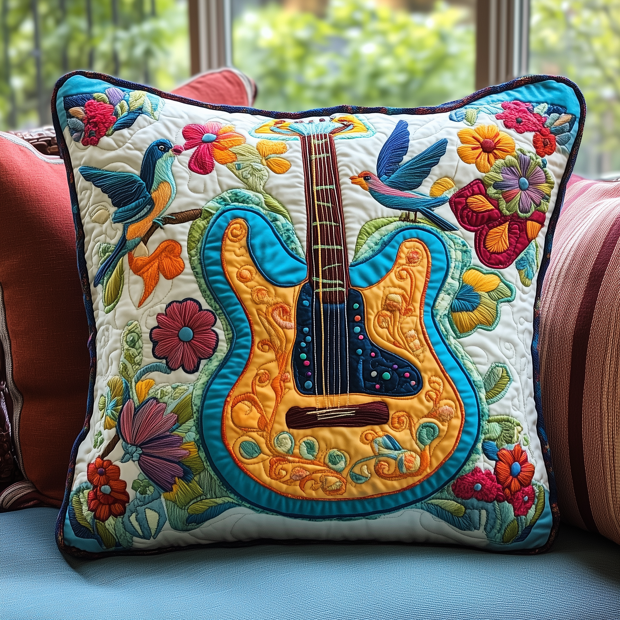 Floral Guitar Quilted Pillow Case Revolutionize Your Sleep with CuttingEdge Pillow Cases Floral Guitar Quilted Pillow Case Revolutionize Your Sleep with CuttingEdge Pillow Cases