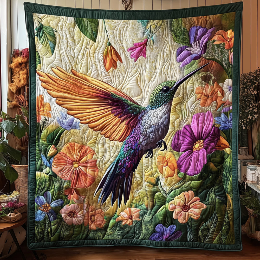 Floral Hummingbird Quilted Blanket Celebrate Your Individuality with a Blanket That Speaks to You Floral Hummingbird Quilted Blanket Celebrate Your Individuality with a Blanket That Speaks to You