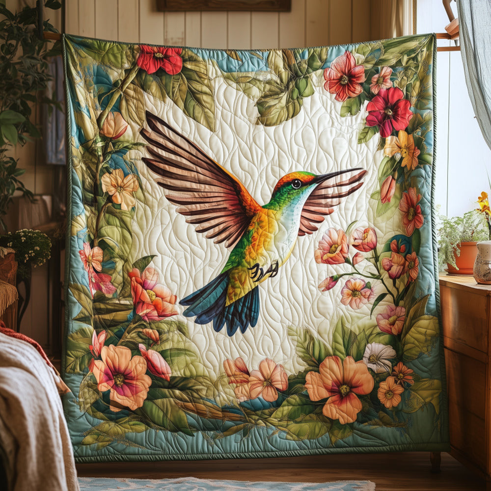 Floral Hummingbird Quilted Blanket Experience the Ultimate in Custom Comfort Floral Hummingbird Quilted Blanket Experience the Ultimate in Custom Comfort