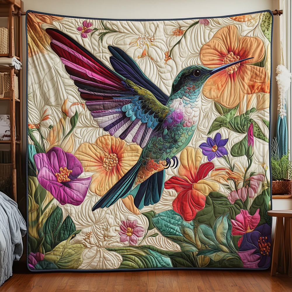 Floral Hummingbird Quilted Blanket Feel Like Royalty with a Blanket Fit for Kings Floral Hummingbird Quilted Blanket Feel Like Royalty with a Blanket Fit for Kings