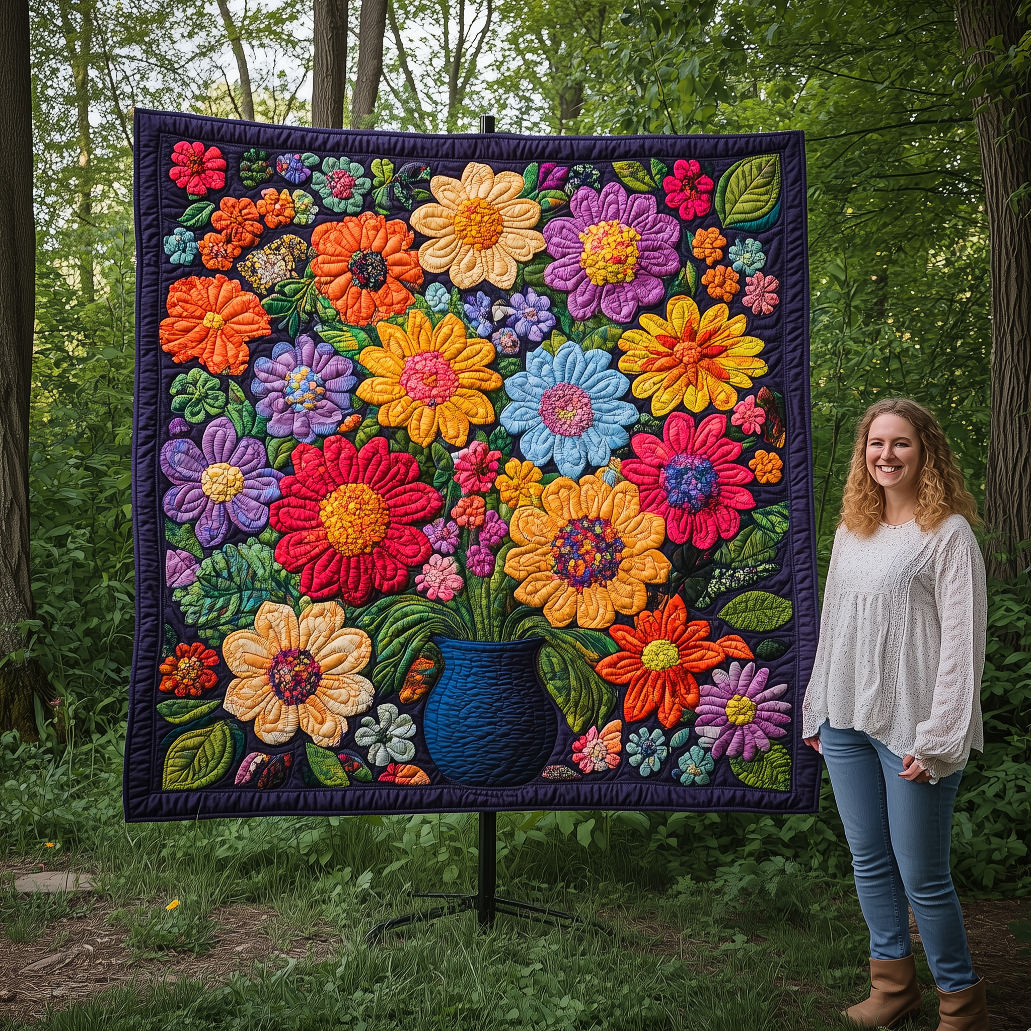 Flower Garden Quilted Blanket Best Throw Blanket Awesome Birthday Gift Ideas Flower Garden Quilted Blanket Best Throw Blanket Awesome Birthday Gift Ideas