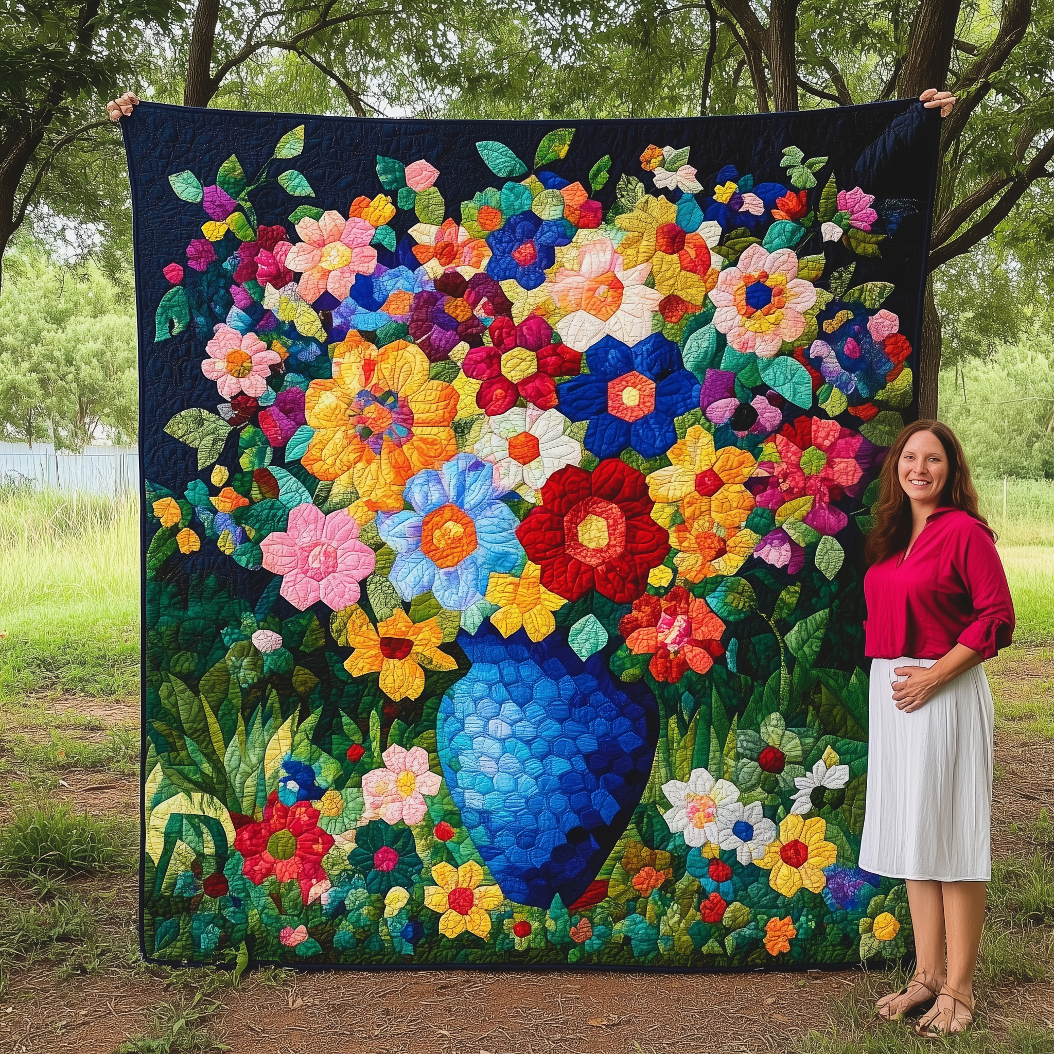 Flower Garden Quilted Blanket Best Throw Blanket Awesome Mother's Day Gifts 2025 Flower Garden Quilted Blanket Best Throw Blanket Awesome Mother's Day Gifts 2025