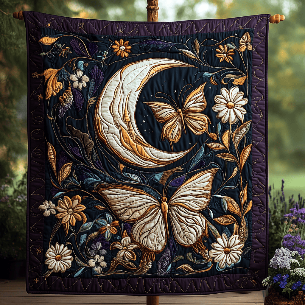 Fluttering Beauty Quilted Blanket Butterfly Gift Idea Fluttering Beauty Quilted Blanket Butterfly Gift Idea