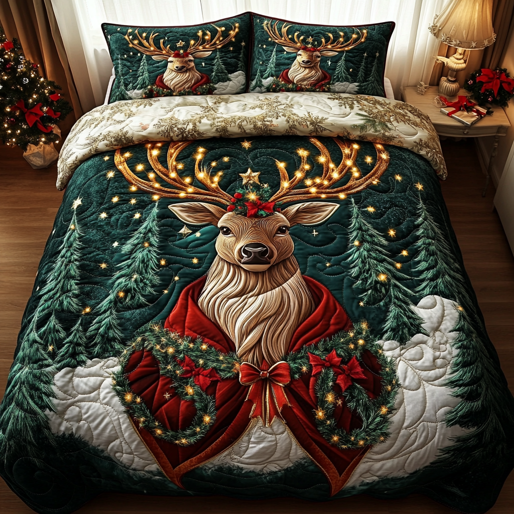 Forest Majesty Quilted Bedding Set Great Gifts For Deer Hunters Forest Majesty Quilted Bedding Set Great Gifts For Deer Hunters