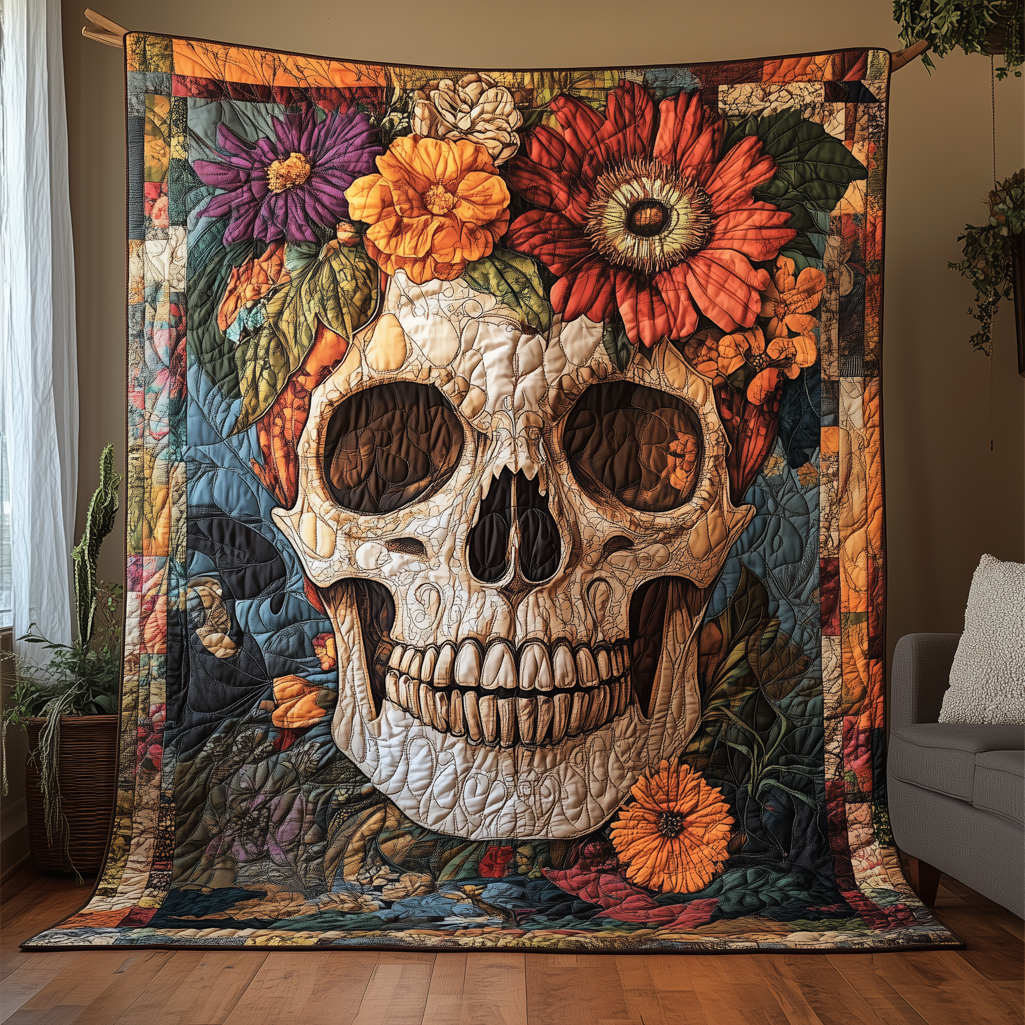 Free Mind Skull Quilted Blanket A Blanket for Every Season and Every Mood Free Mind Skull Quilted Blanket A Blanket for Every Season and Every Mood