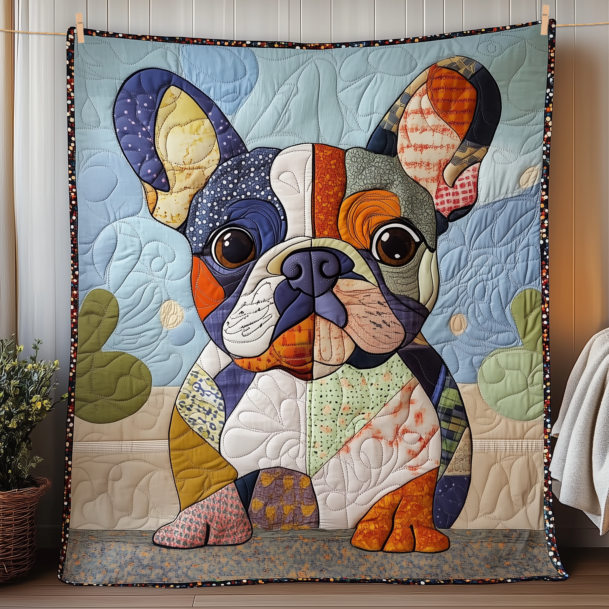 French Bulldog Quilted Blanket Feel the Power of Personalized Comfort with Our Blanket French Bulldog Quilted Blanket Feel the Power of Personalized Comfort with Our Blanket