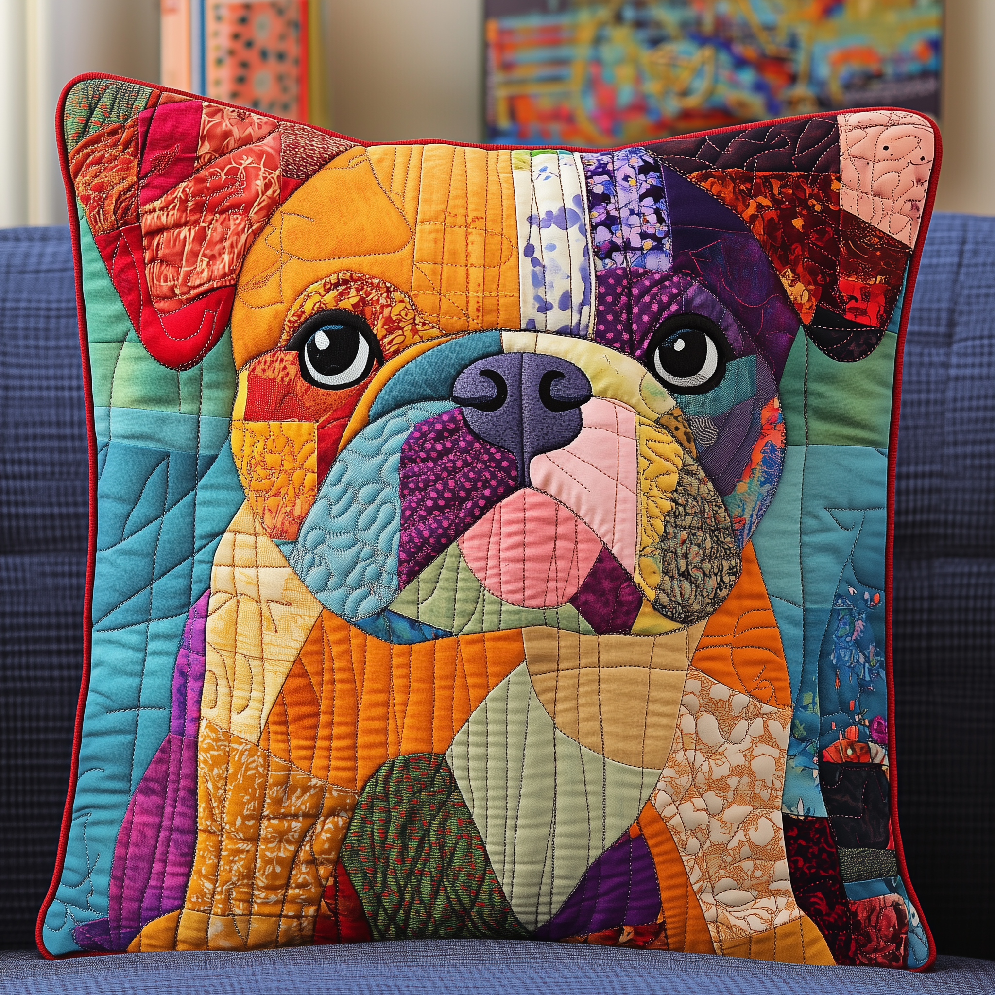French Bulldog Quilted Pillow Case Feel the Cool Touch of Satin Pillow Cases French Bulldog Quilted Pillow Case Feel the Cool Touch of Satin Pillow Cases
