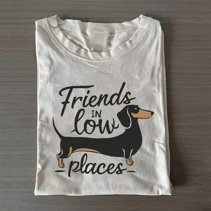 Friends In Low Places T-Shirt Dachshund Lovers Funny Shirt Mothers Birthday Gifts Friends In Low Places T-Shirt Dachshund Lovers Funny Shirt Mothers Birthday Gifts