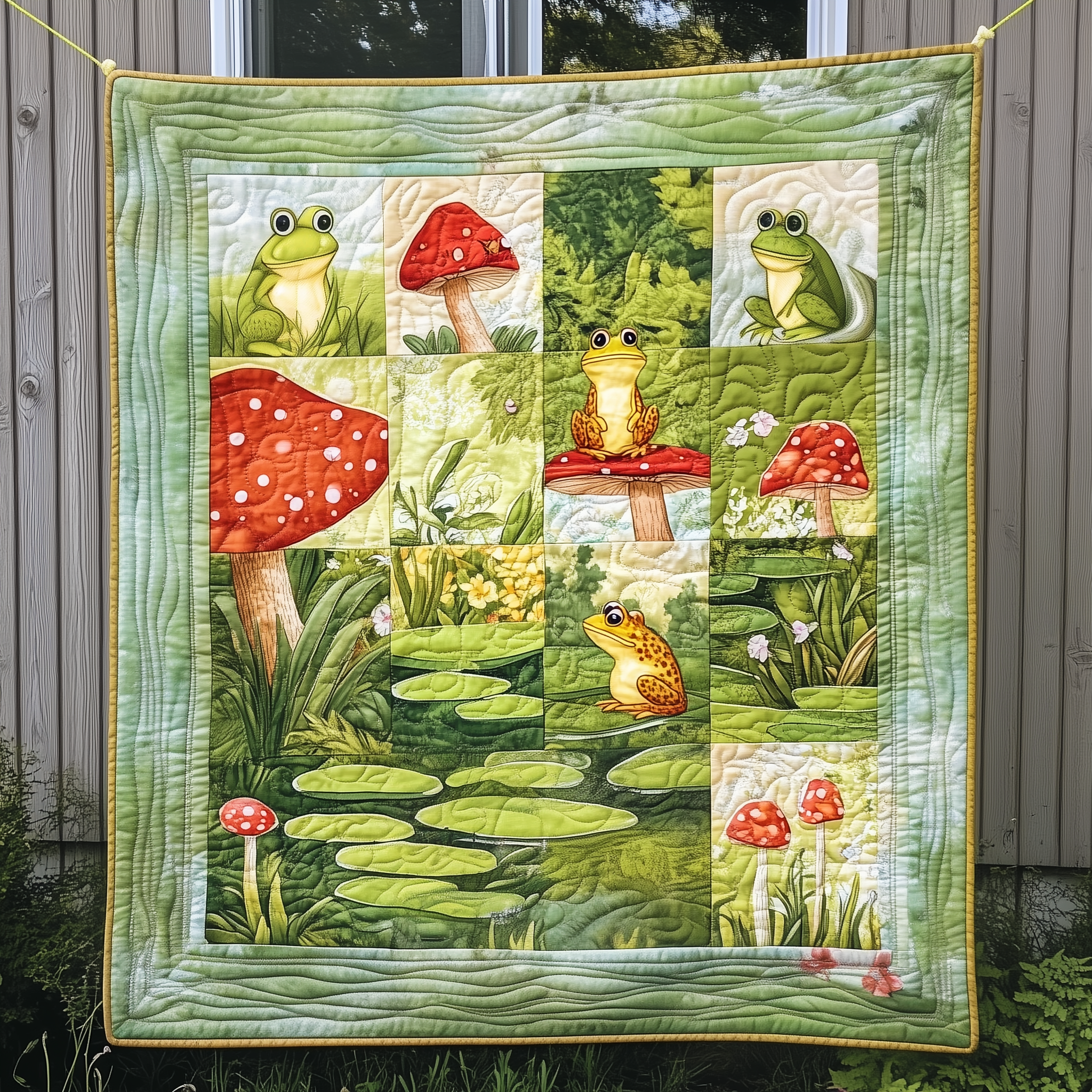 Frog Quilted Blanket Throw Blankets For Couch Frog Gifts For Women Frog Quilted Blanket Throw Blankets For Couch Frog Gifts For Women