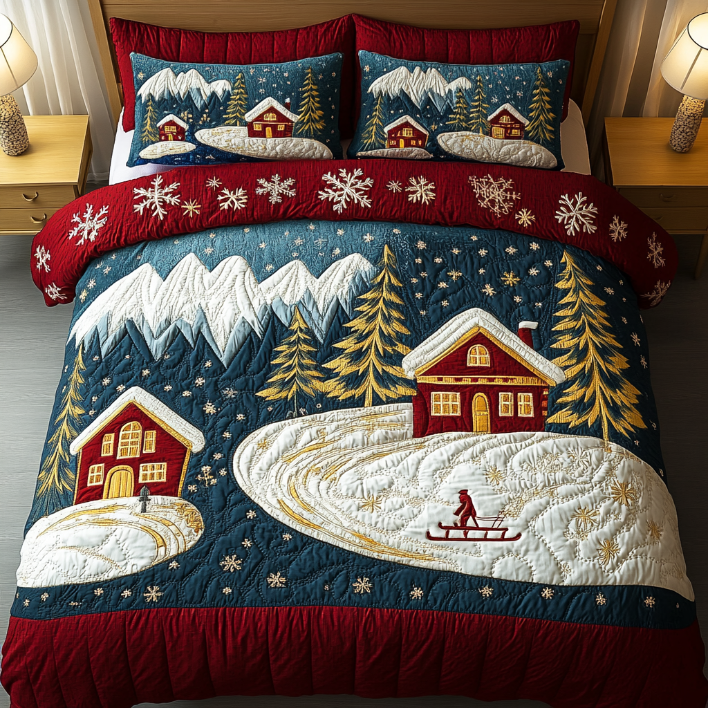 Frosted Pine Valley Quilted Bedding Set Best Christmas Gifts 2024 Frosted Pine Valley Quilted Bedding Set Best Christmas Gifts 2024