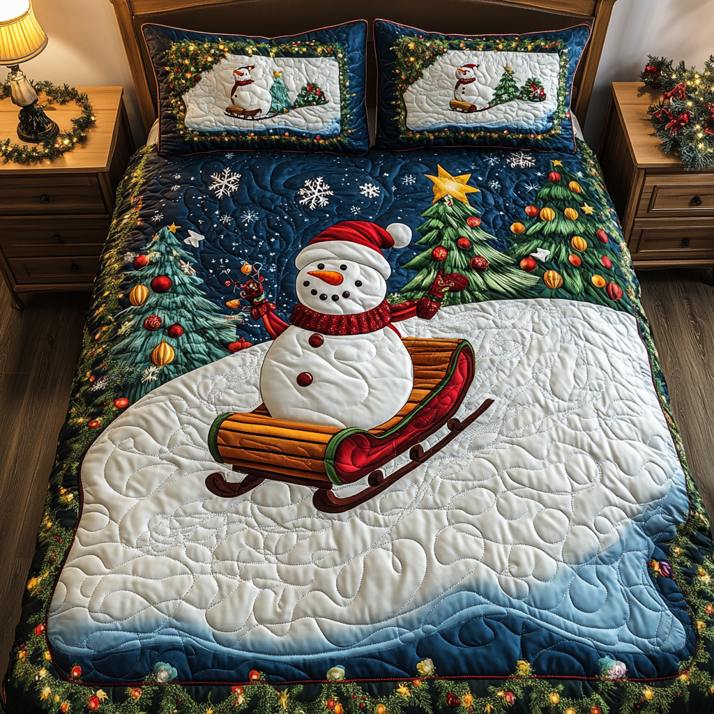 Frosted Sleigh Dreams Quilted Bedding Set Christmas Ideas For Family Frosted Sleigh Dreams Quilted Bedding Set Christmas Ideas For Family