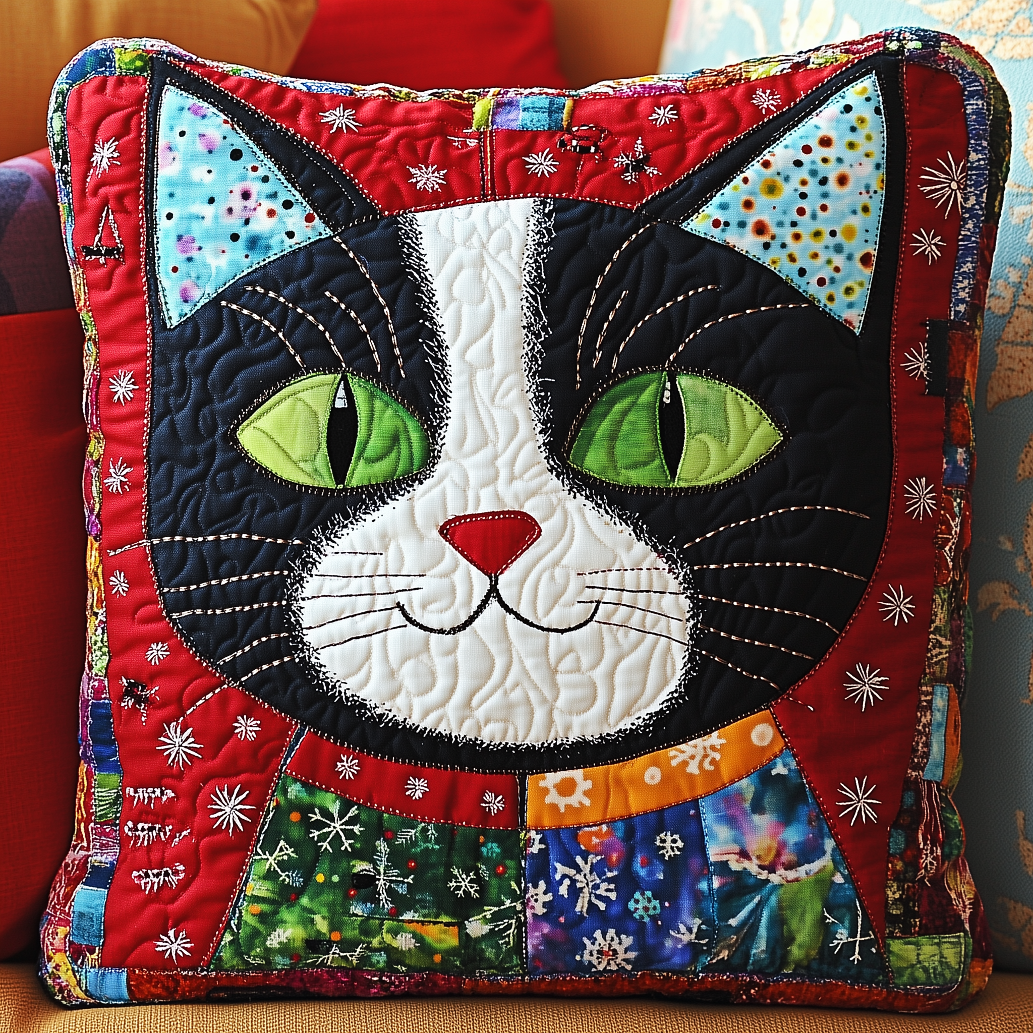 Frosty Whiskers Cat Quilted Pillow Case Create Comfort for Your Loved Ones with Soft Pillow Cases Frosty Whiskers Cat Quilted Pillow Case Create Comfort for Your Loved Ones with Soft Pillow Cases