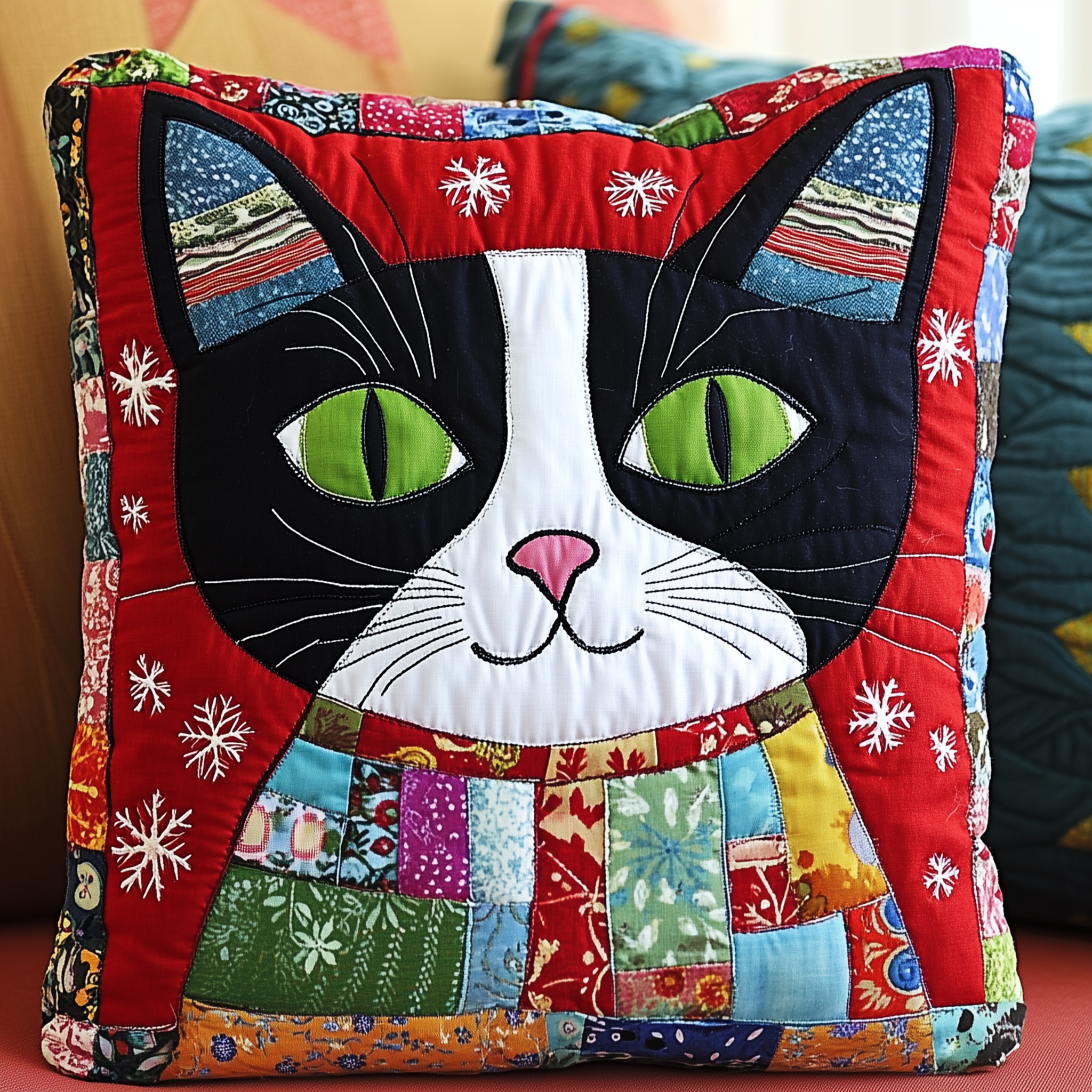 Frosty Whiskers Cat Quilted Pillow Case Feel at Peace Every Night with a Cozy Pillow Case Frosty Whiskers Cat Quilted Pillow Case Feel at Peace Every Night with a Cozy Pillow Case