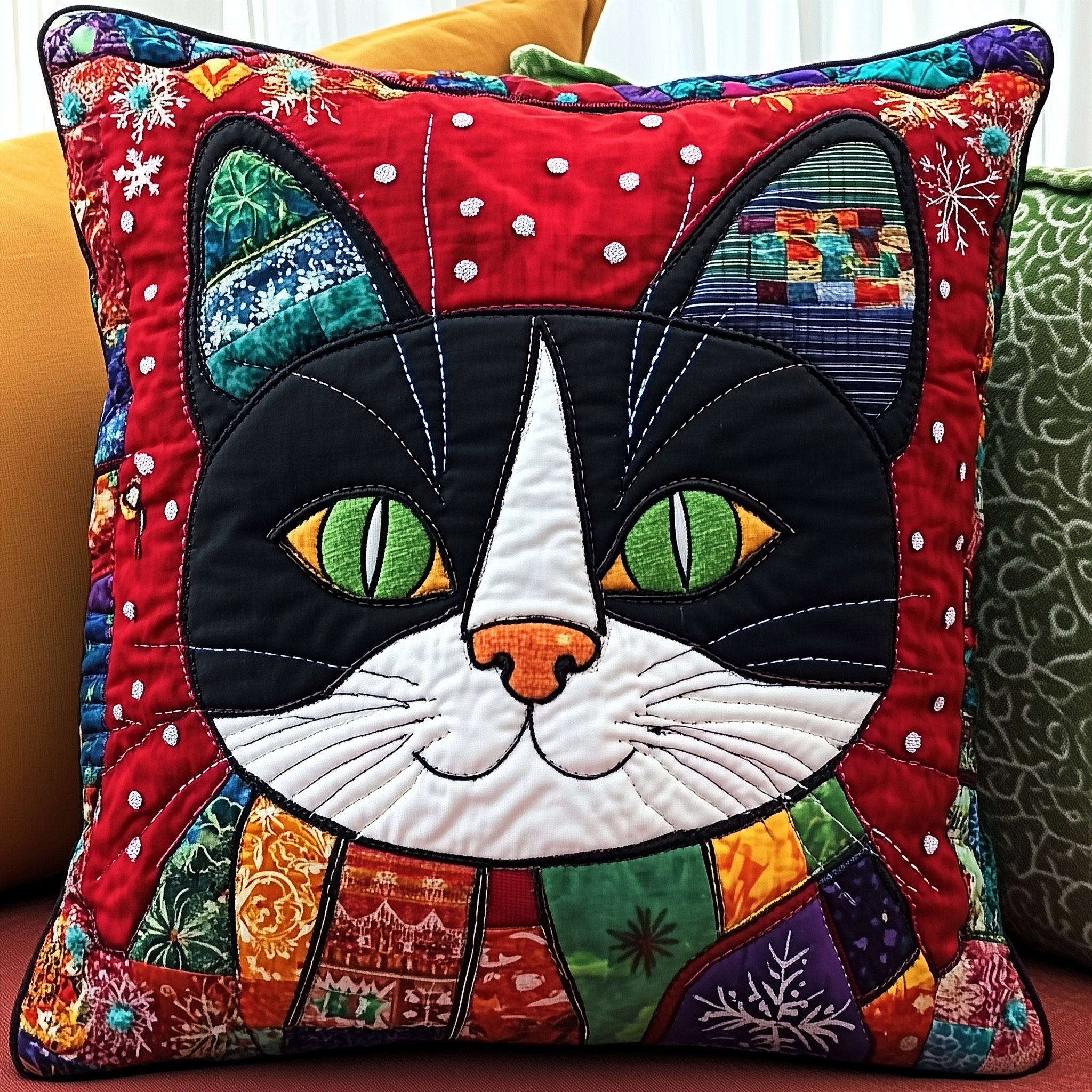 Frosty Whiskers Cat Quilted Pillow Case Protect Your Pillows with a Stylish and Durable Case Frosty Whiskers Cat Quilted Pillow Case Protect Your Pillows with a Stylish and Durable Case