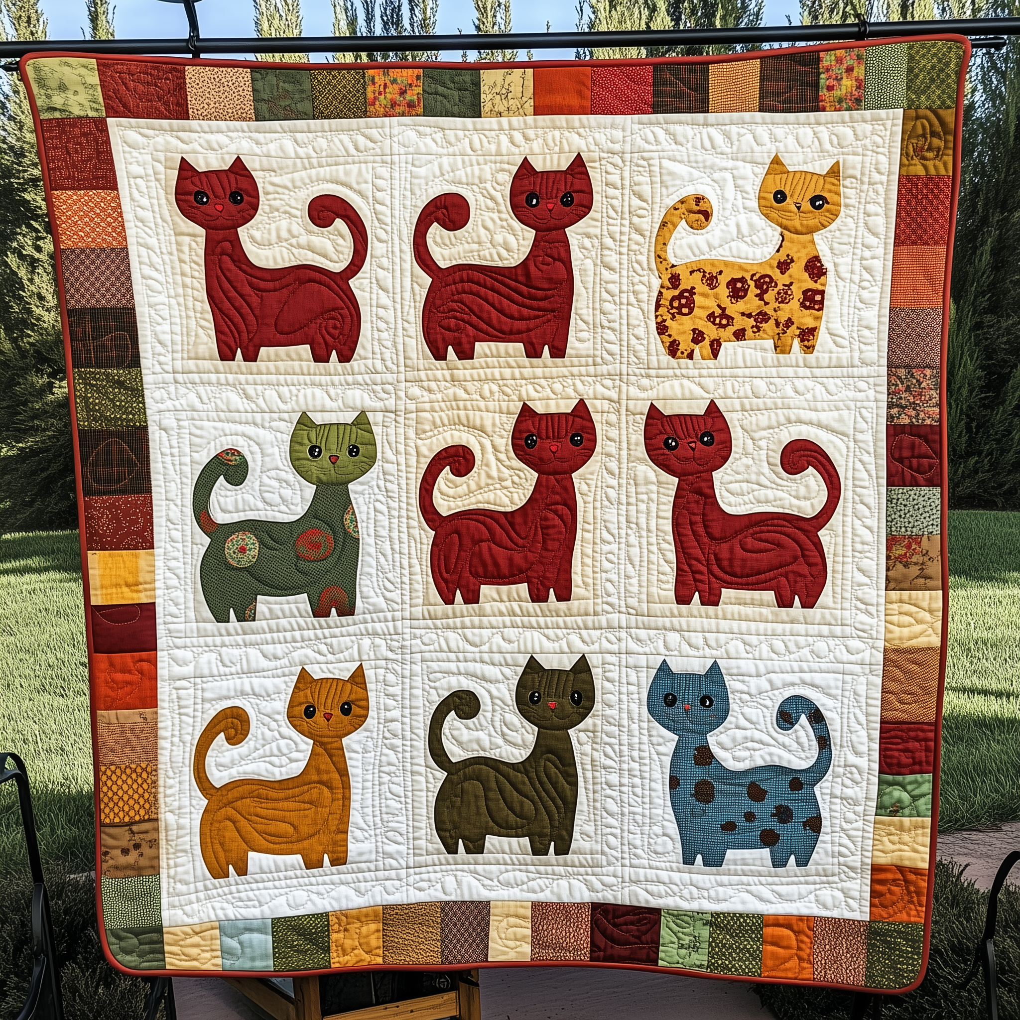 Funky Cat Quilted Blanket Experience the Ultimate in Custom Comfort Funky Cat Quilted Blanket Experience the Ultimate in Custom Comfort