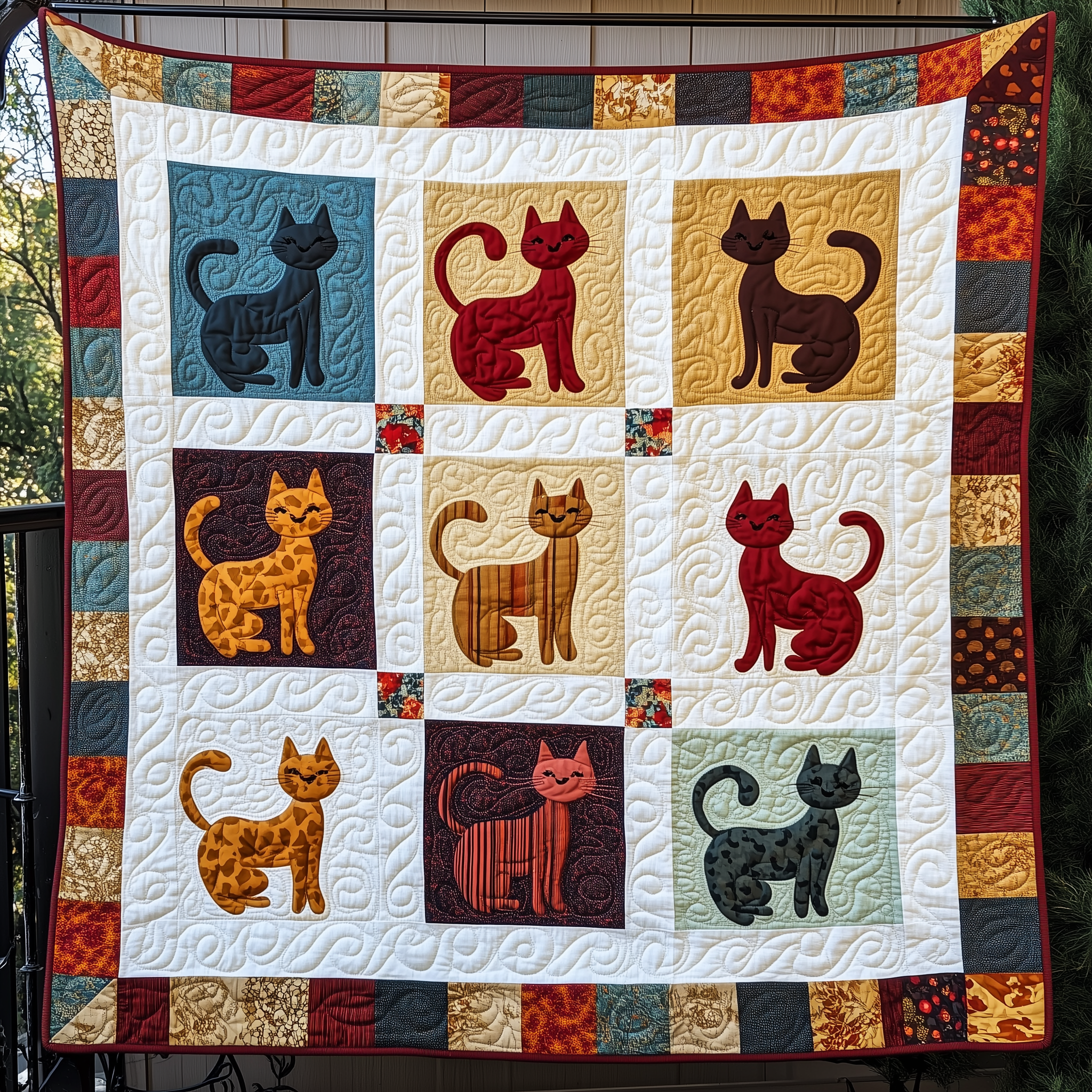 Funky Cat Quilted Blanket Feel Like Royalty with a Blanket Fit for Kings Funky Cat Quilted Blanket Feel Like Royalty with a Blanket Fit for Kings