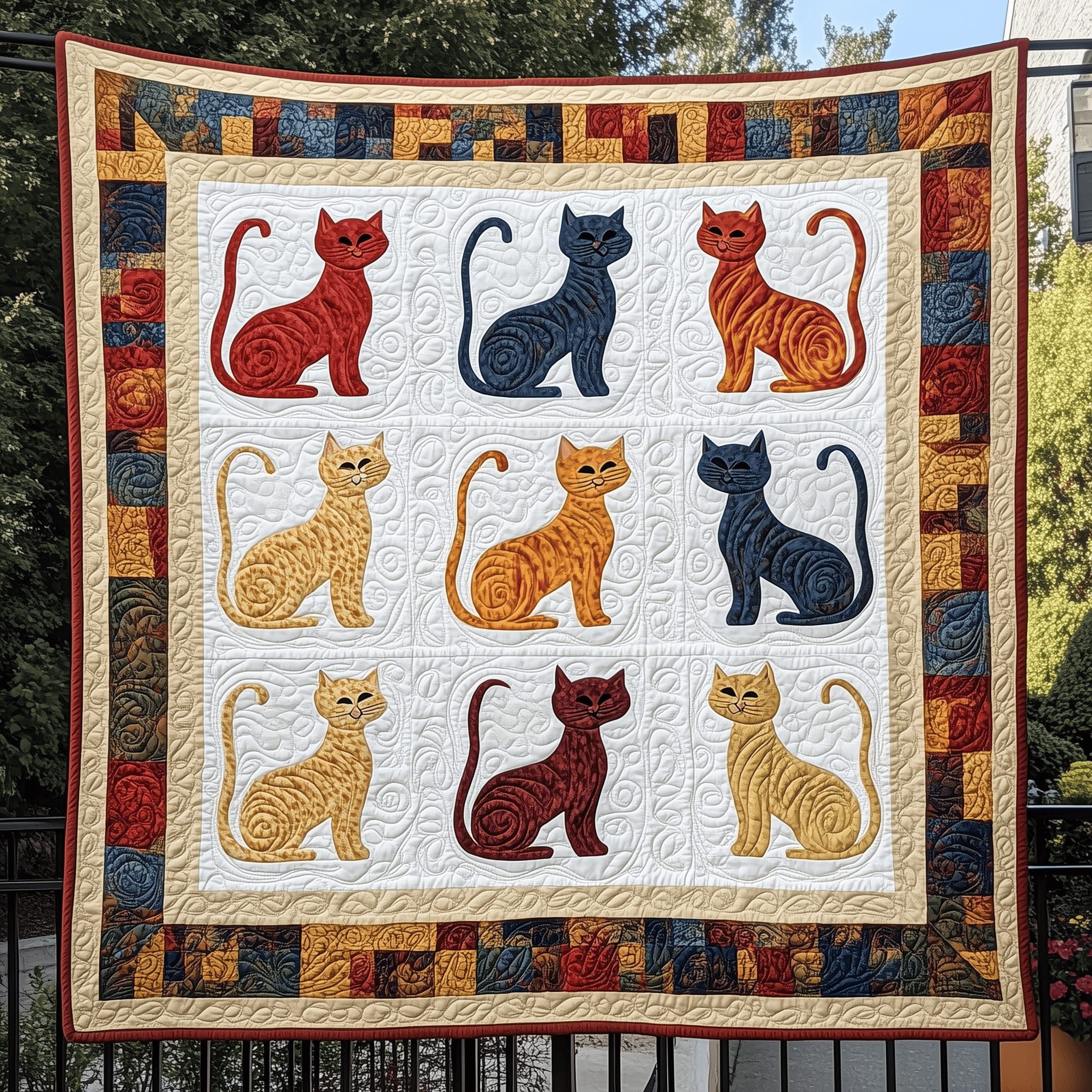 Funky Cat Quilted Blanket Feel the Power of Personalized Comfort with Our Blanket Funky Cat Quilted Blanket Feel the Power of Personalized Comfort with Our Blanket