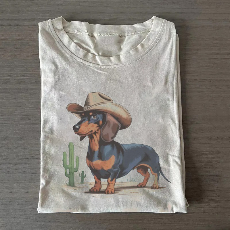 Funny Dachshund T-Shirt Cowboy Doxie Shirt Father'S Day Gifts For Husband Funny Dachshund T-Shirt Cowboy Doxie Shirt Father'S Day Gifts For Husband