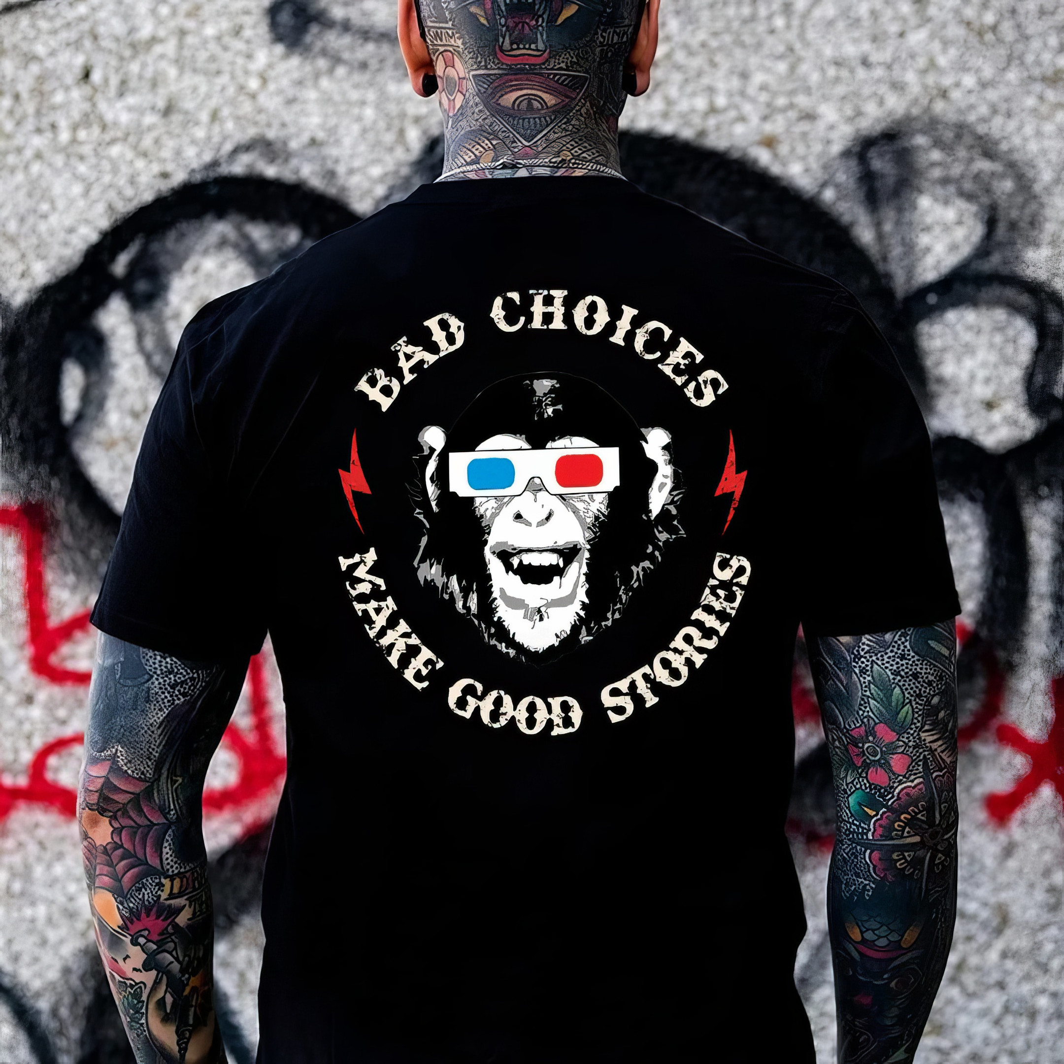 Funny Monkey Bad Choices Make Good Stories T-Shirt Awesome Father'S Day Gifts Funny Monkey Bad Choices Make Good Stories T-Shirt Awesome Father'S Day Gifts