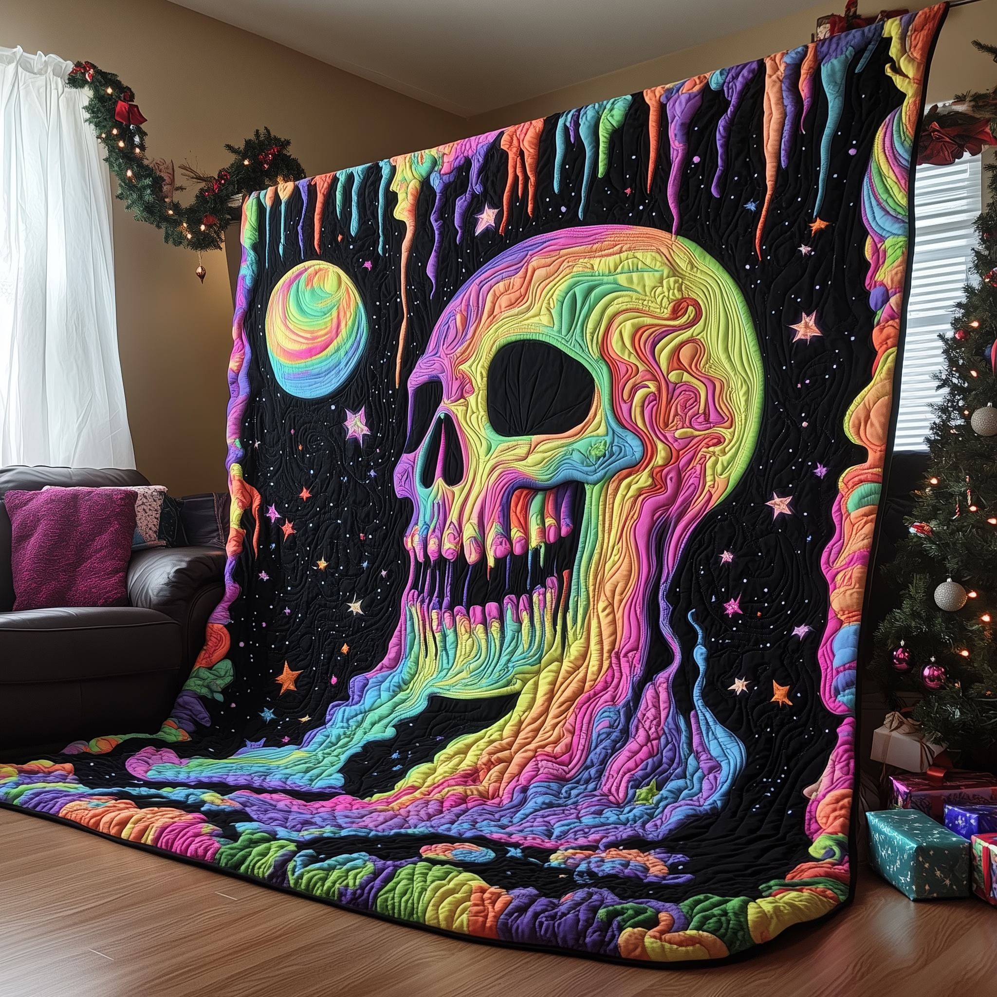 Galaxy Skull Quilted Blanket Enjoy Every Moment with a Blanket That Works Anywhere Galaxy Skull Quilted Blanket Enjoy Every Moment with a Blanket That Works Anywhere