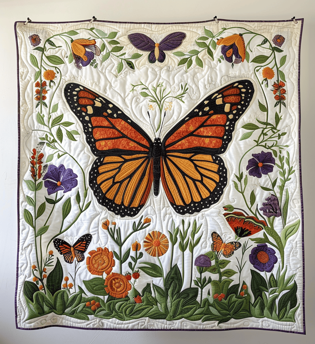 Garden Flight Quilted Blanket Butterfly Gifts For Ladies Garden Flight Quilted Blanket Butterfly Gifts For Ladies