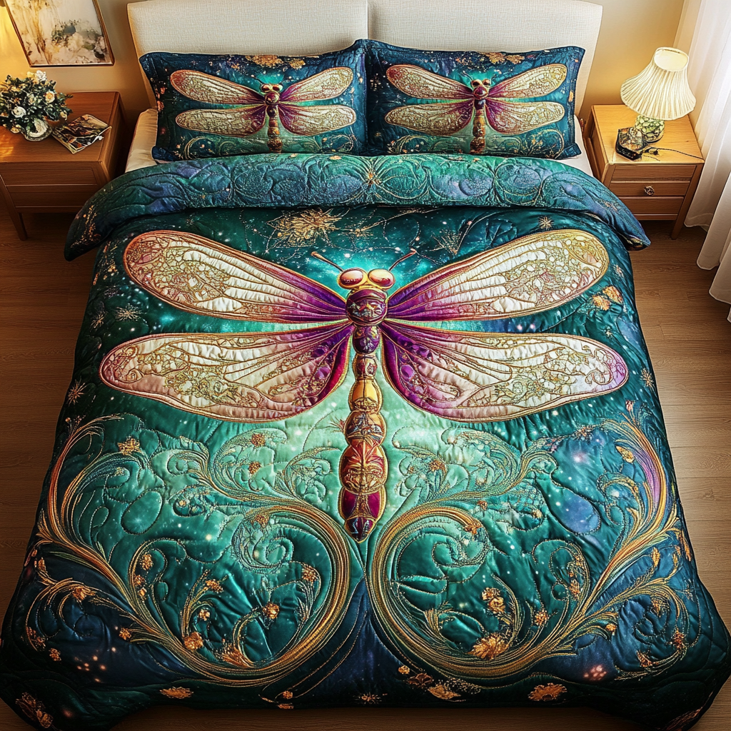 Garden Glider Quilted Bedding Set Presents For Dragon Lovers Garden Glider Quilted Bedding Set Presents For Dragon Lovers