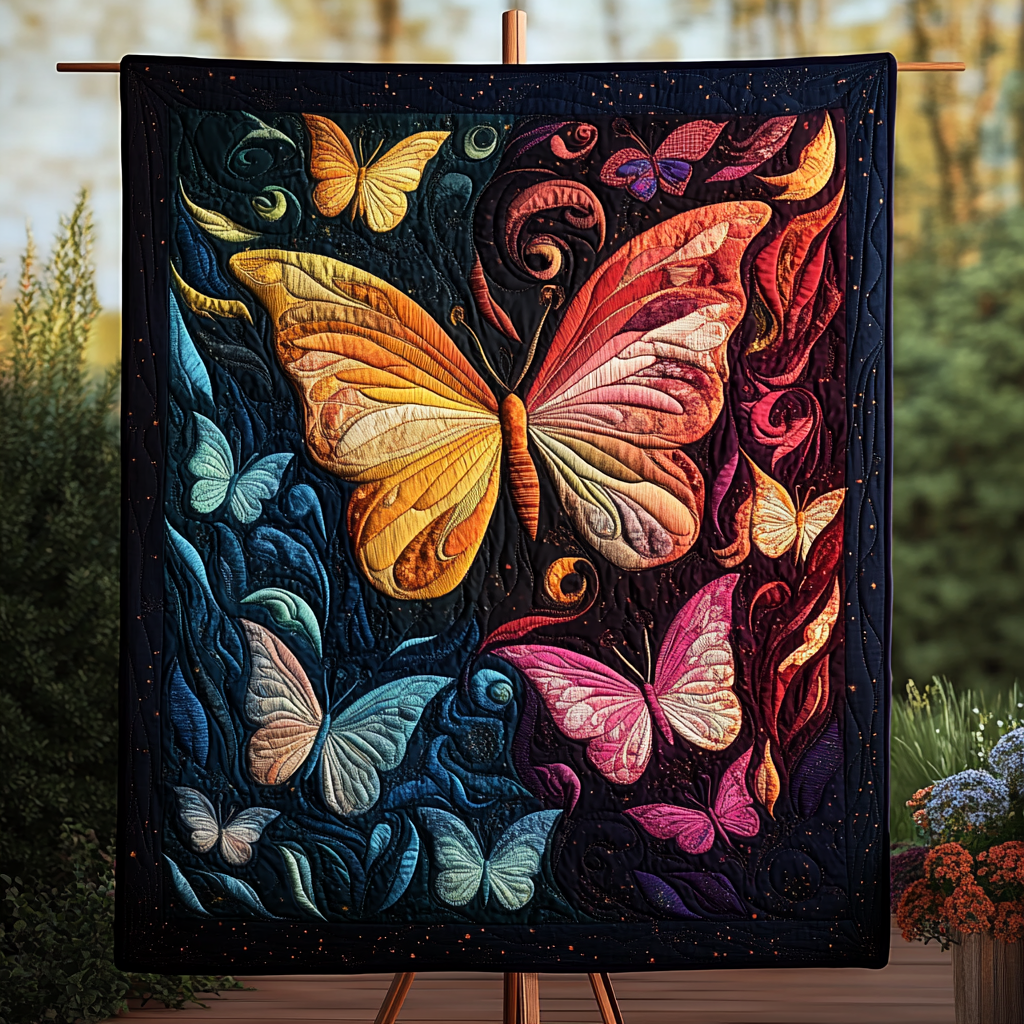 Garden Whisper Quilted Blanket Birthday Gifts With Butterflies Garden Whisper Quilted Blanket Birthday Gifts With Butterflies